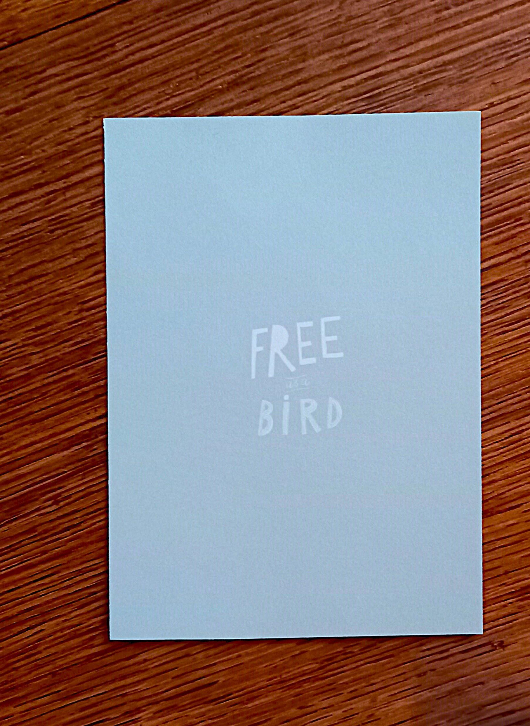 troc de troc carte "free as a bird". image 1