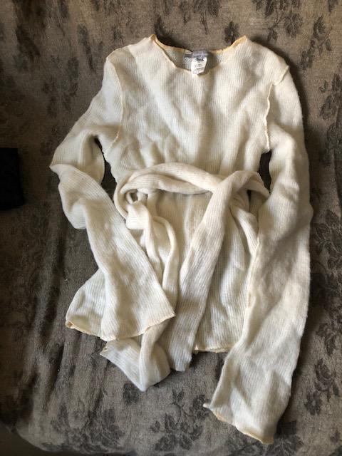 troc de troc pull blanc cassé ceintré taille m bisou-bisou image 0