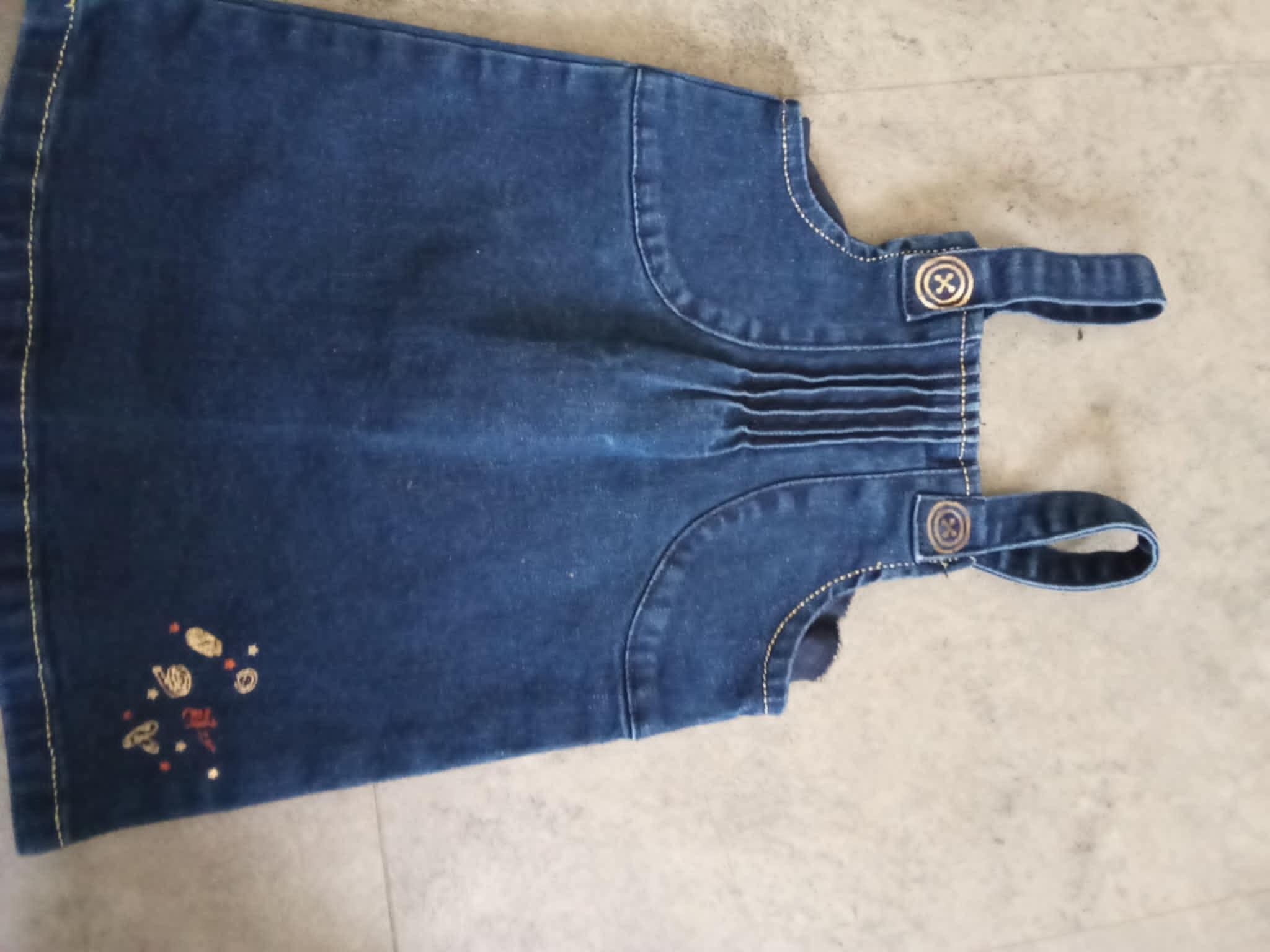 troc de troc robe neuf  3 mois en jeans  petite fleur fantaisie image 2