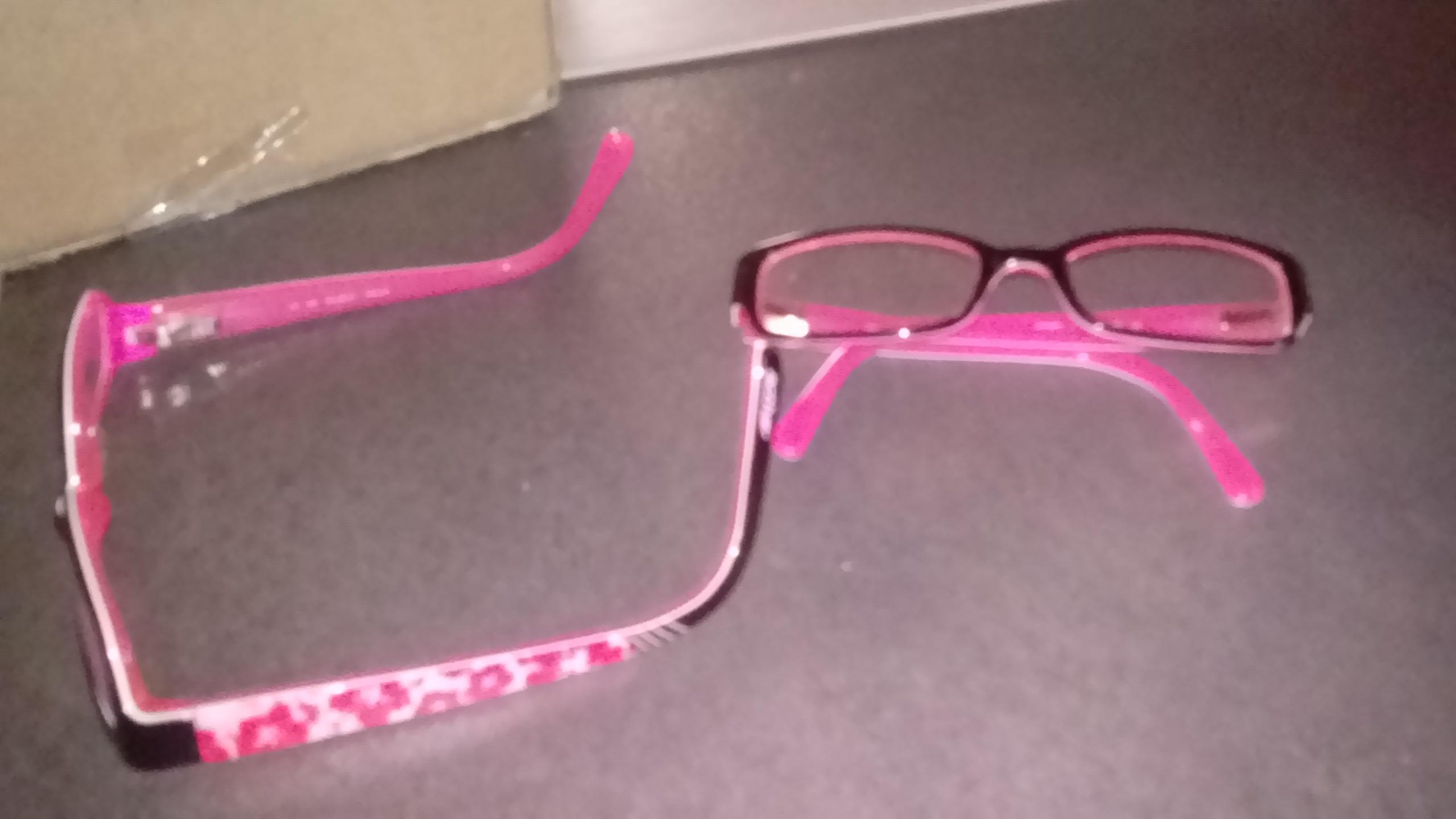 troc de troc monture lunettes roses et noires image 0