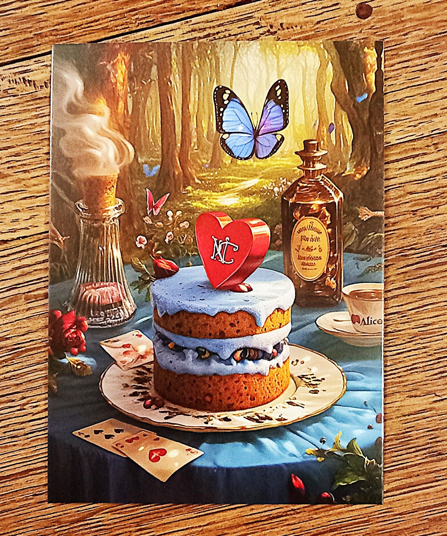 troc de troc carte postale "le gâteau d'alice". image 0