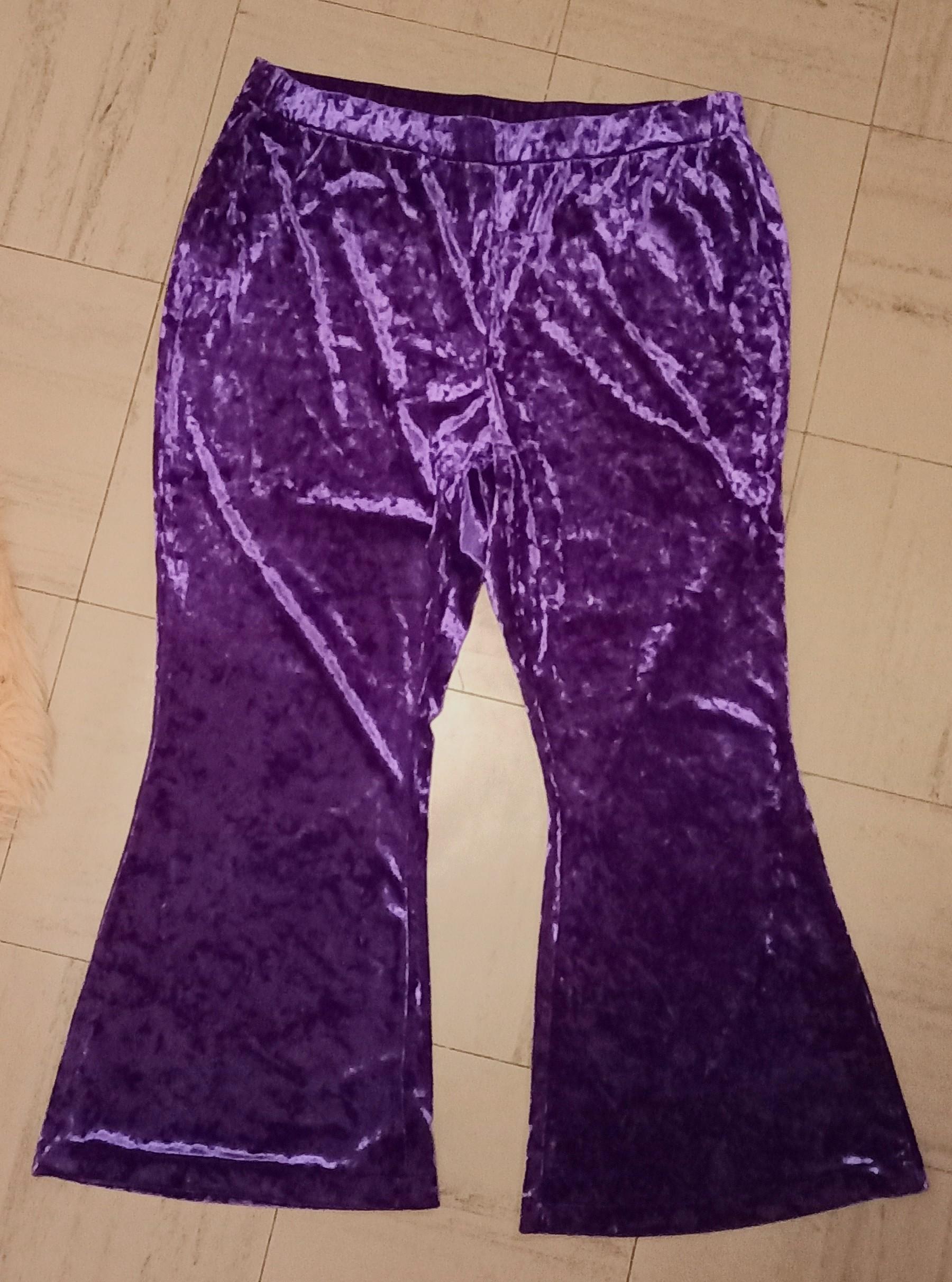 troc de troc pantalon velours prune. image 0