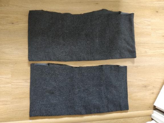 troc de troc chutes de tissu une face type tissu épais effet laine gris image 0