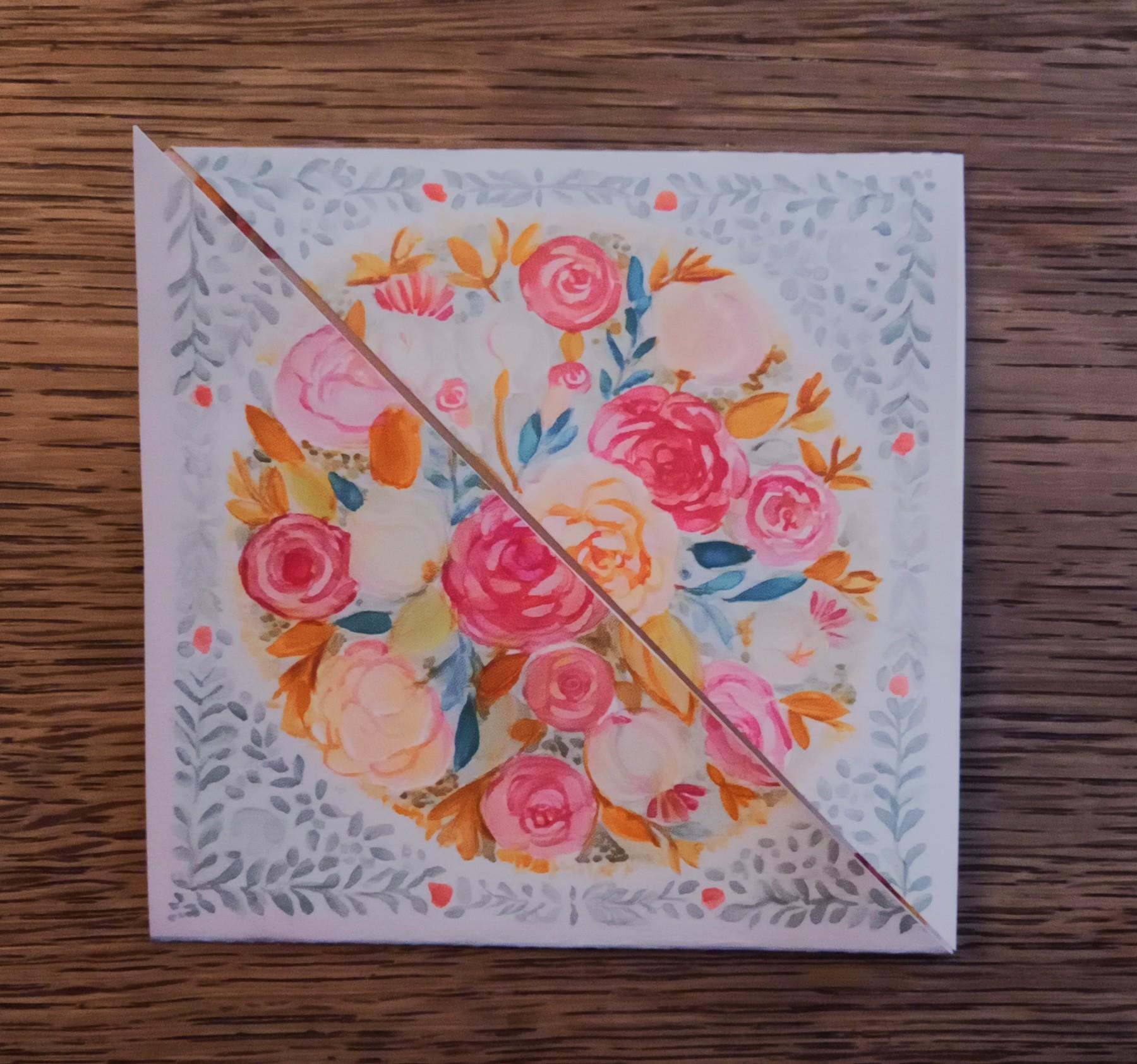 troc de troc carte florale qui s'ouvre. image 1