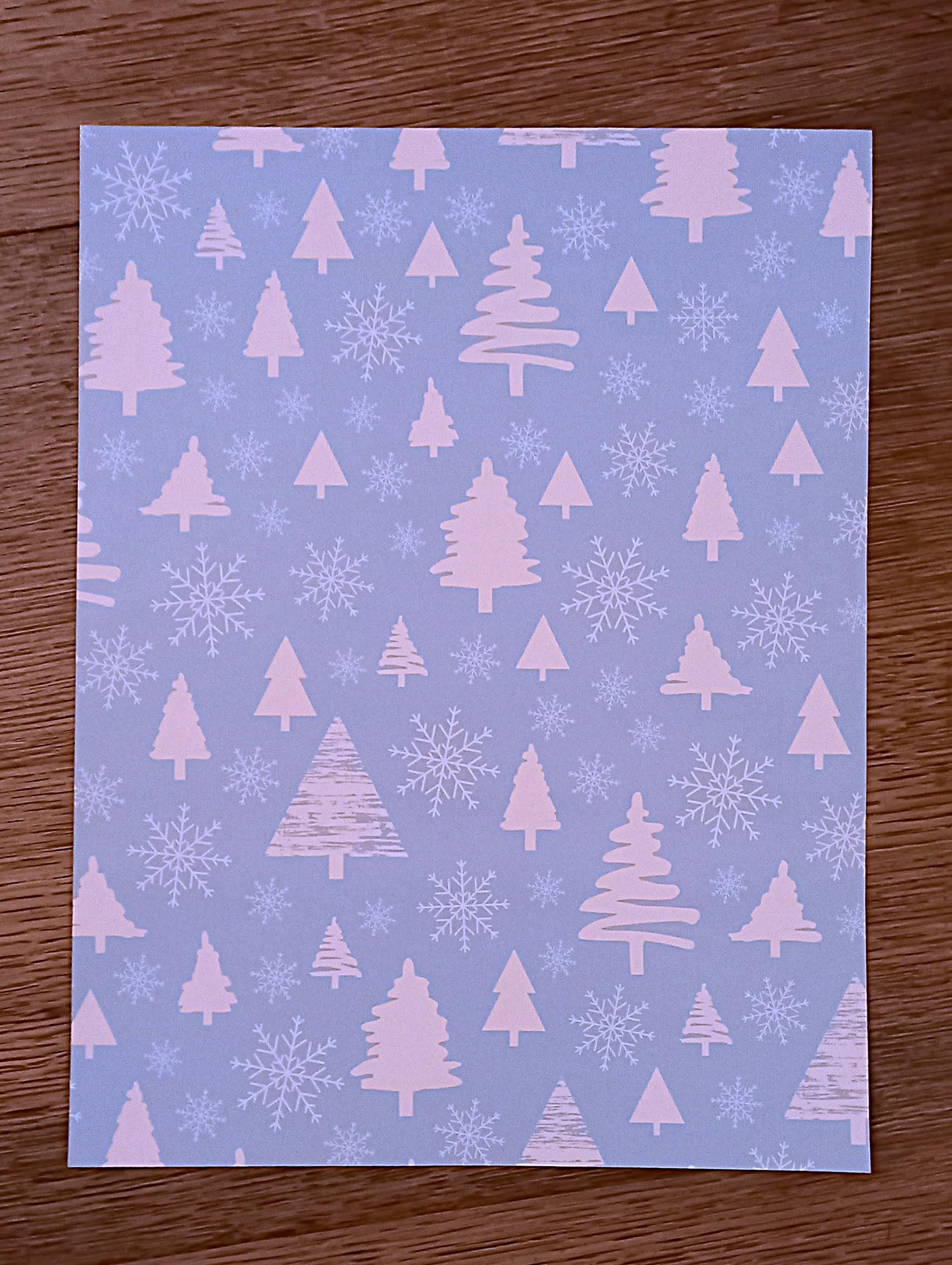 troc de troc papier créatif "sapins et flocons". image 0