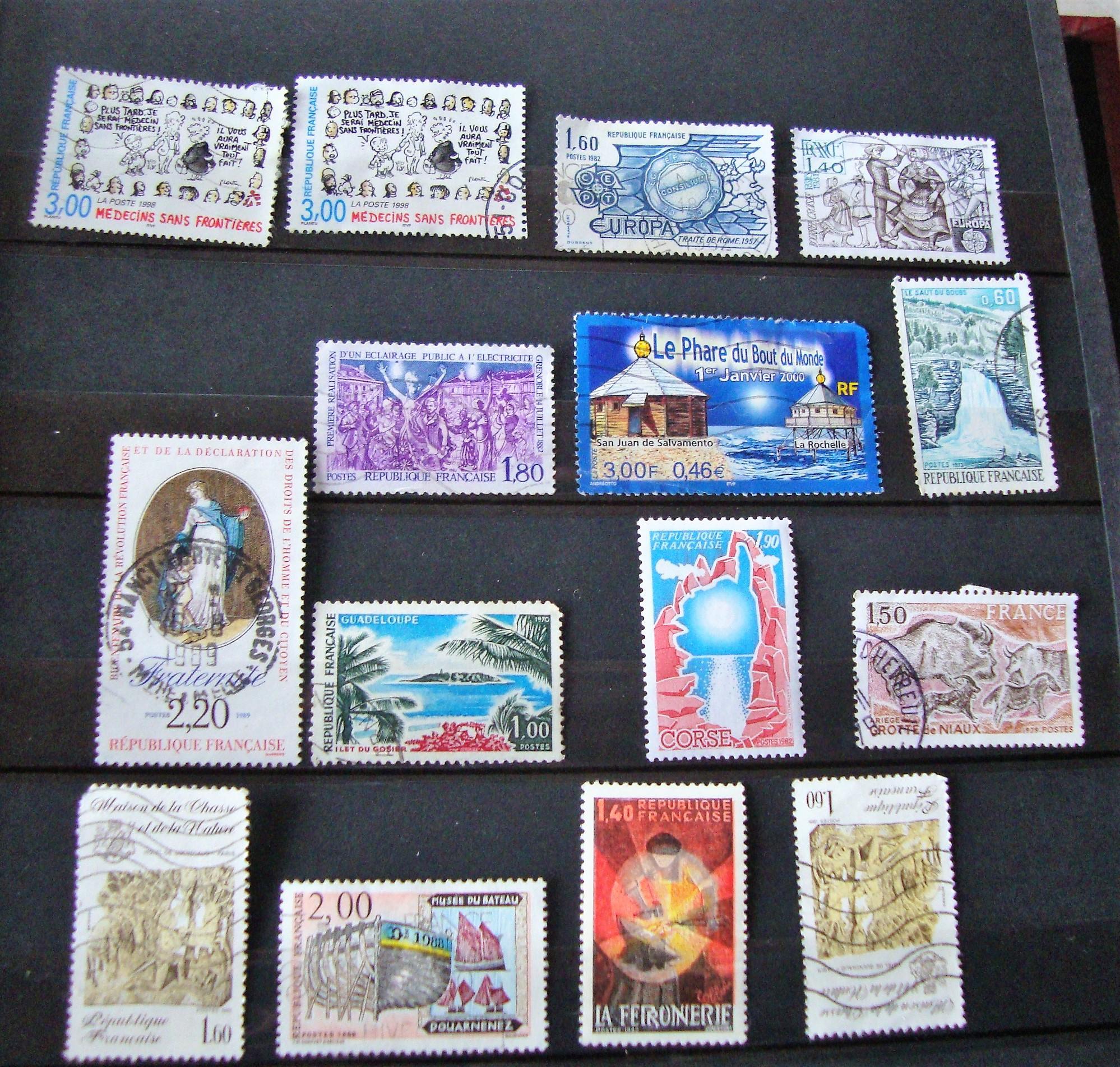 troc de troc lot de 15 timbres france. image 0
