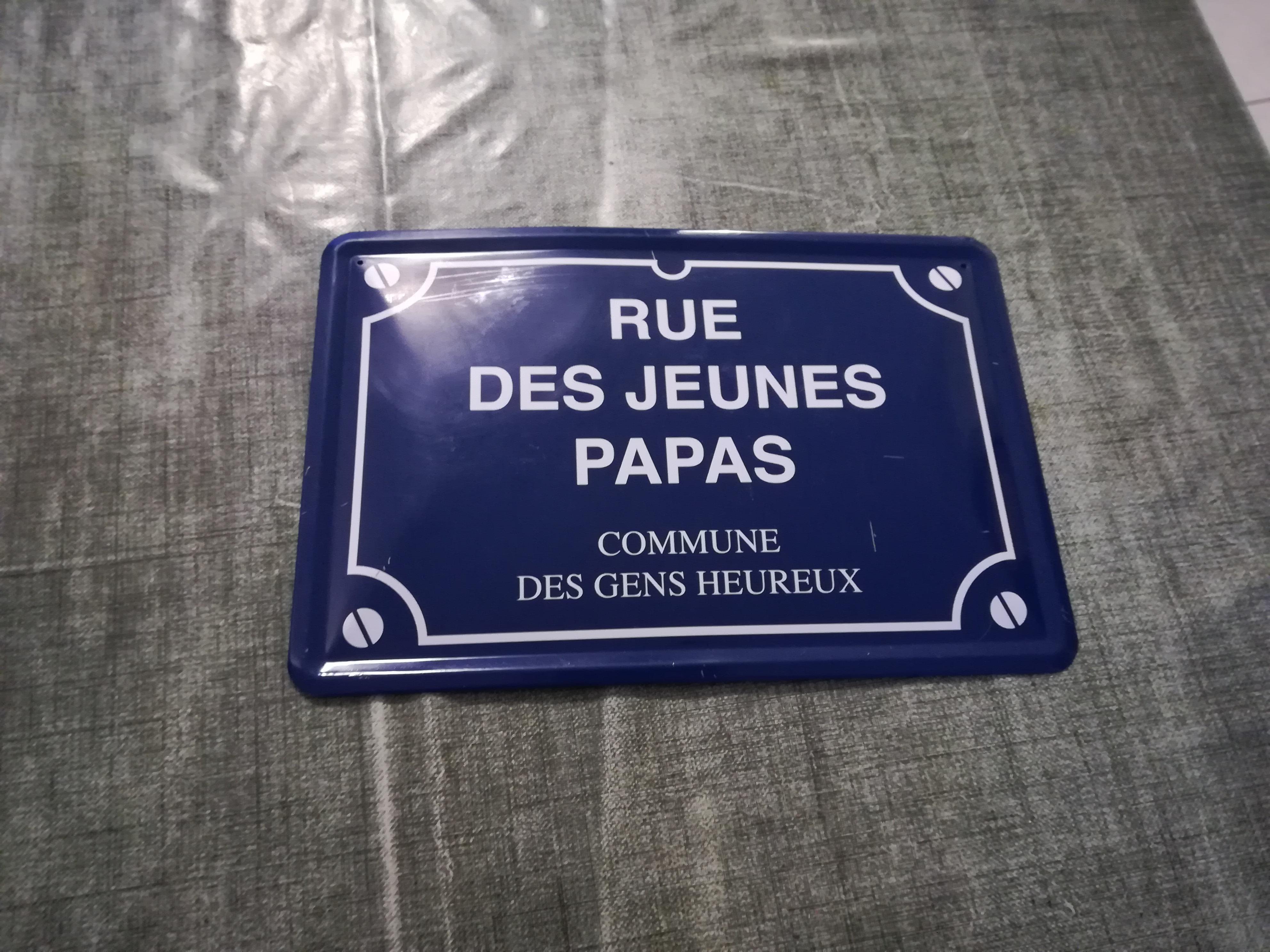 troc de troc plaque décorative " rue des jeunes papas " image 0