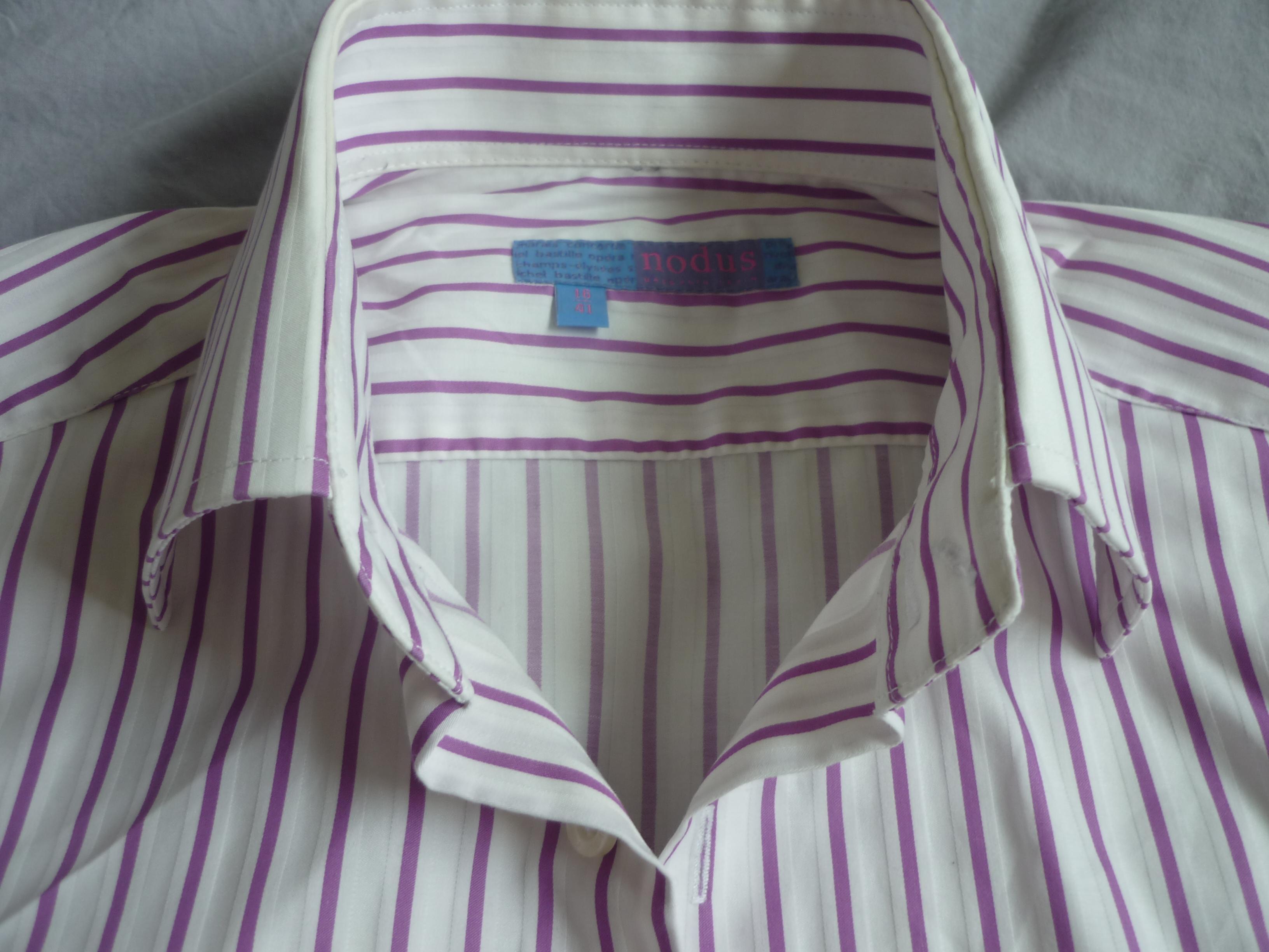 troc de troc chemise à fines rayures nodus masculin latin - taille 41 / 16 image 1