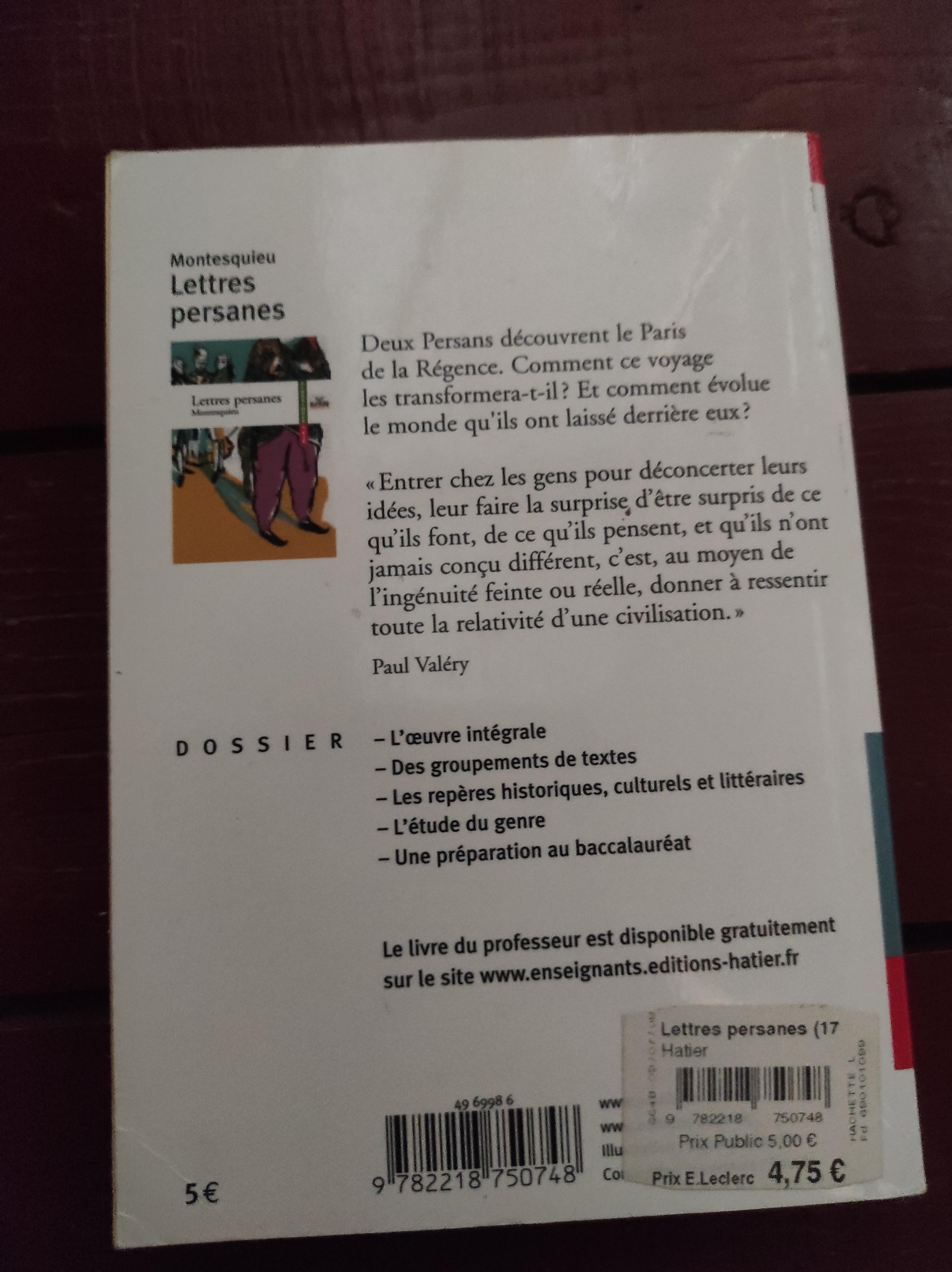 troc de troc livre lettres persanes image 1