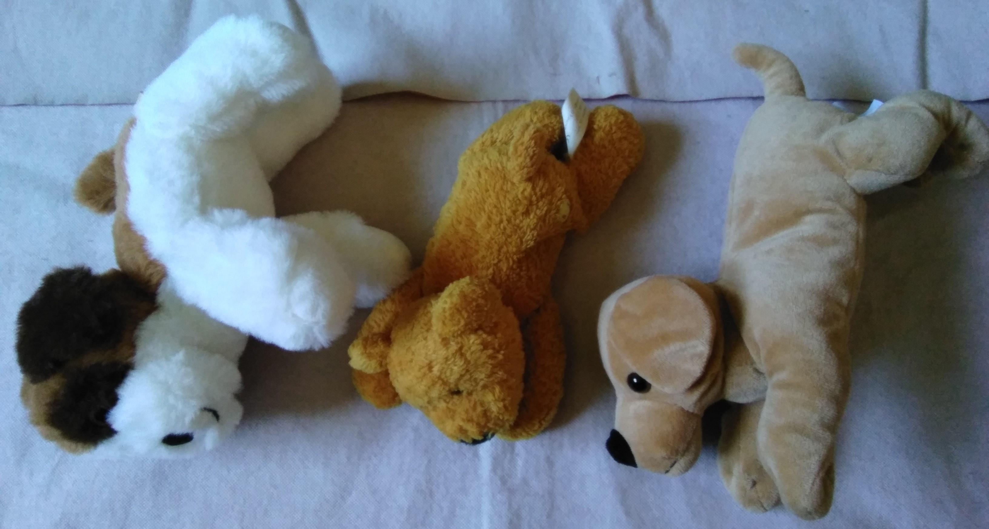 troc de troc lot 3 peluches, chien, très bon état image 0