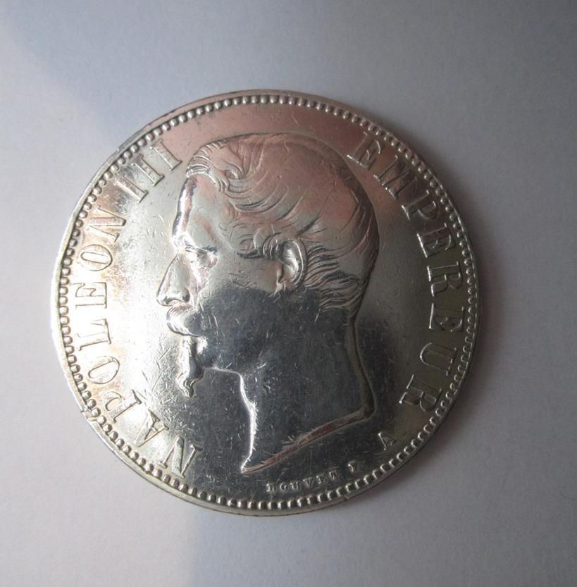 troc de troc 5 francs 1855 a napoléon iii tête nue - argent image 1
