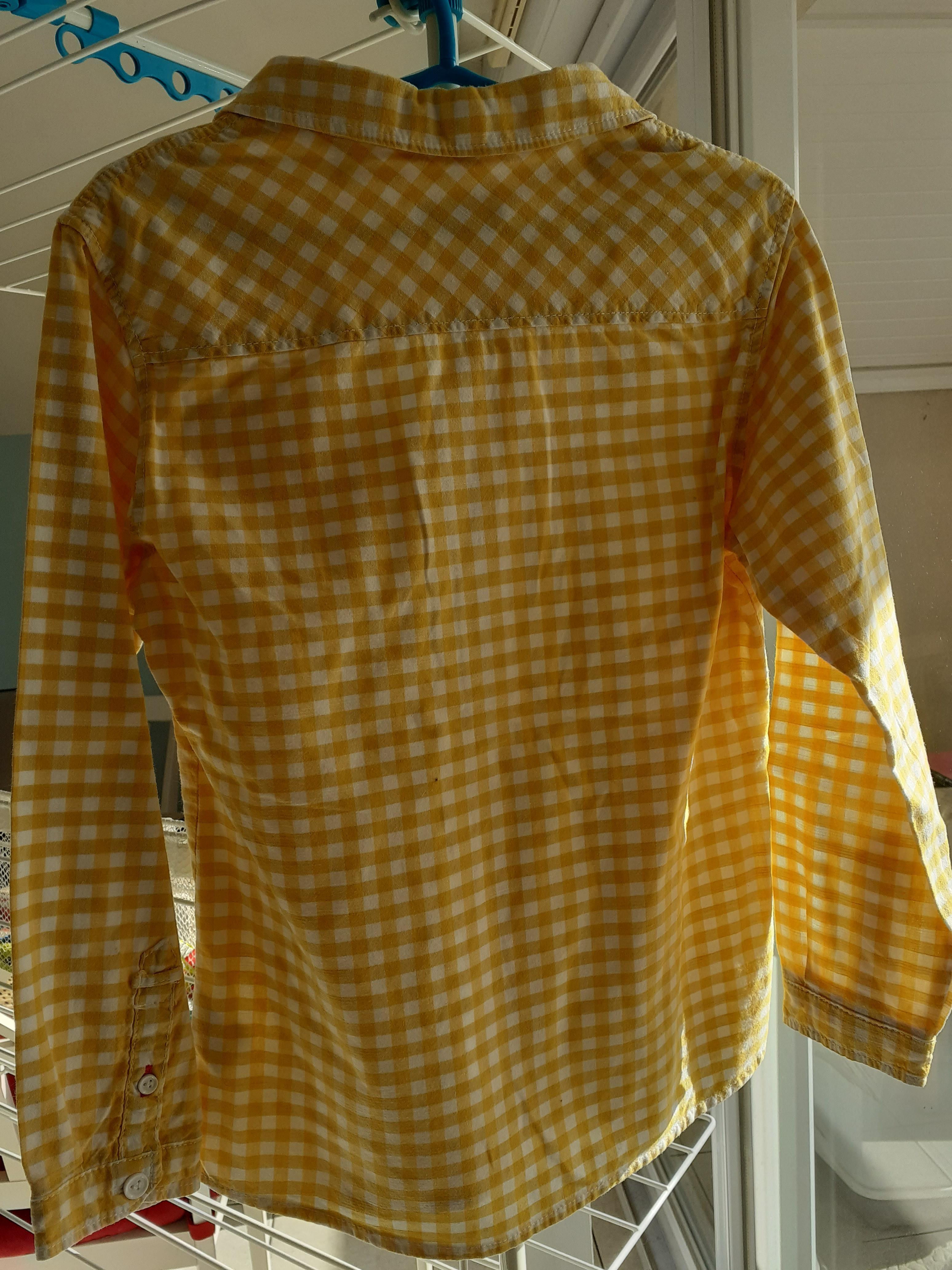 troc de troc chemise jaune/blanche à carreaux 8 ans image 1