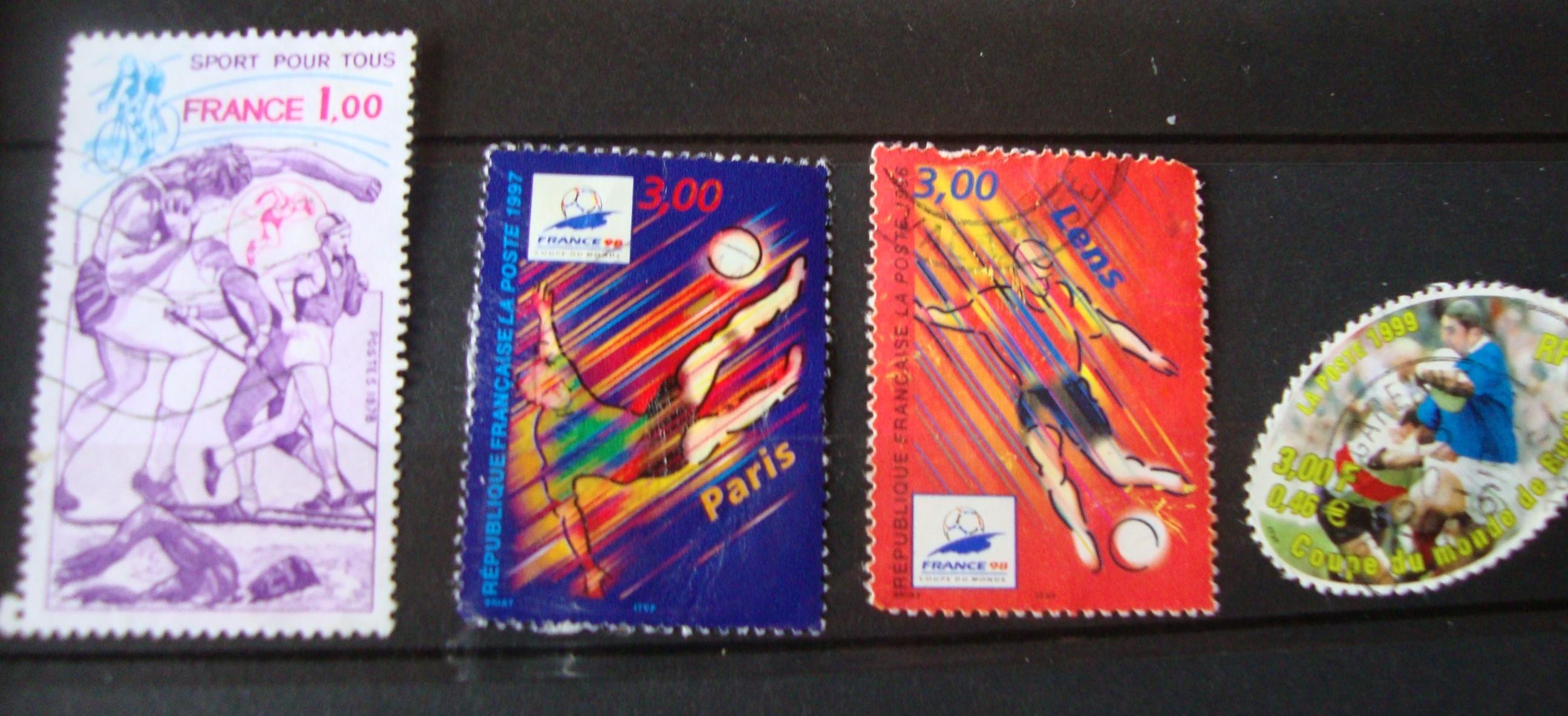 troc de troc 12 timbres france sport. image 2