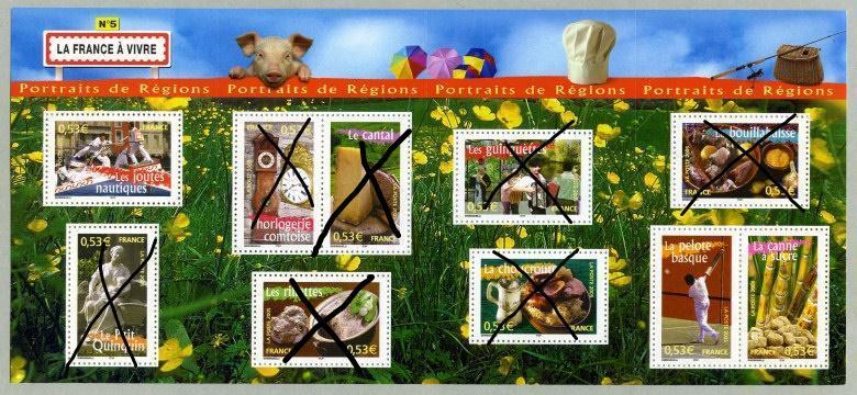 troc de troc [recherche] timbres fr série portraits de régions 5 image 0