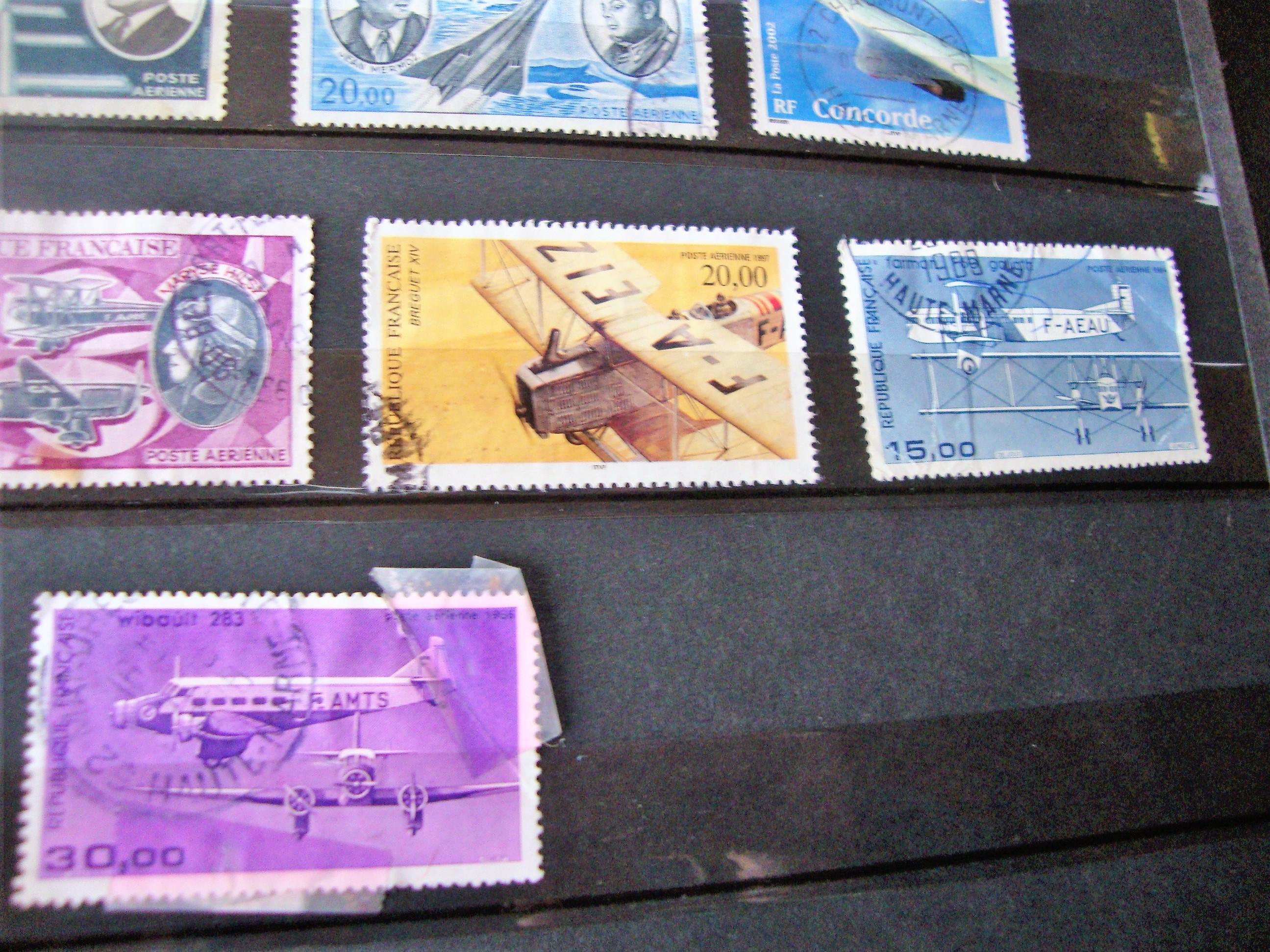 troc de troc 7 timbres aviation france oblitérés image 2