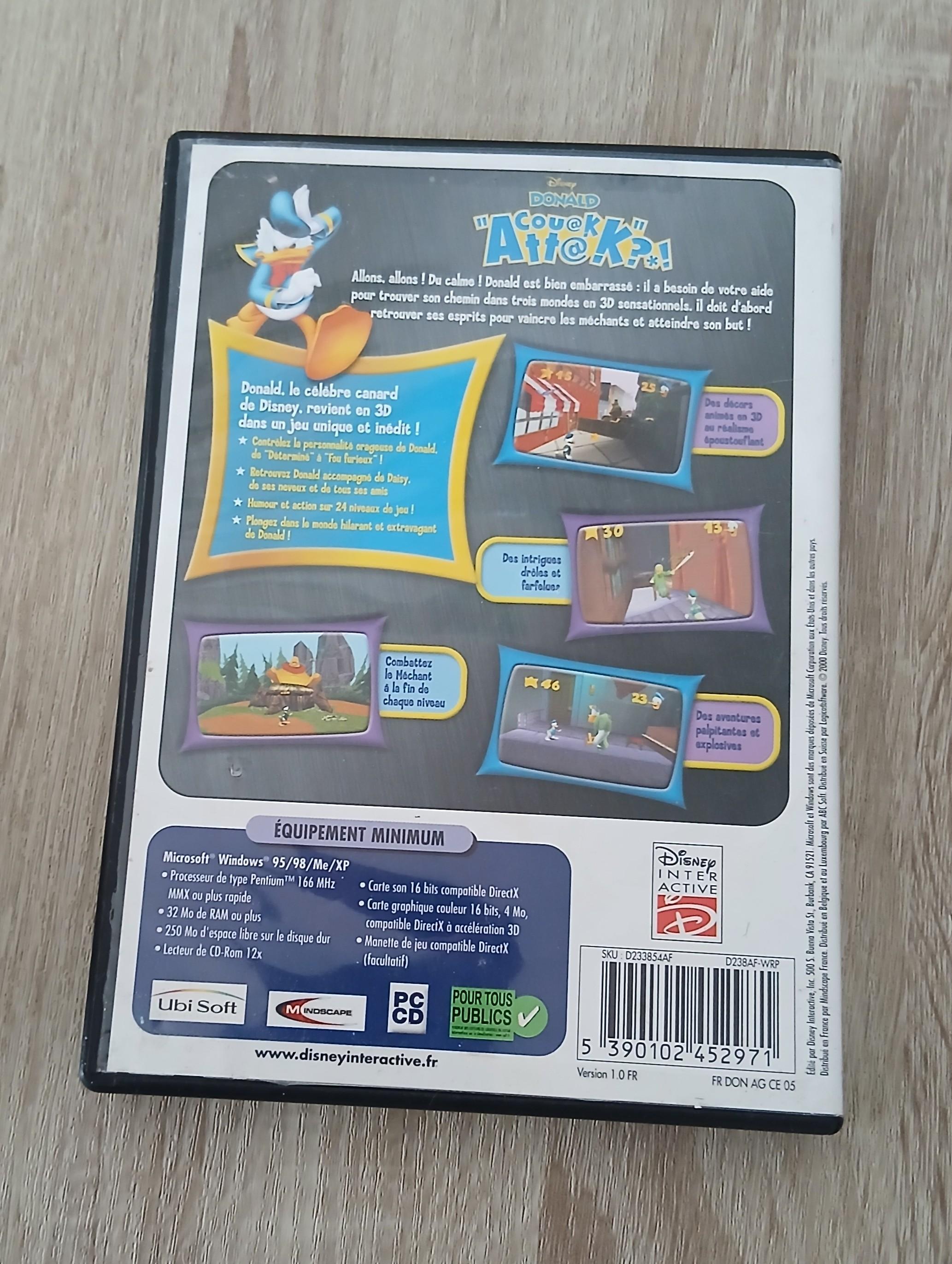 troc de troc pc cd disney classiques donald cou@k attak jeu d action image 2