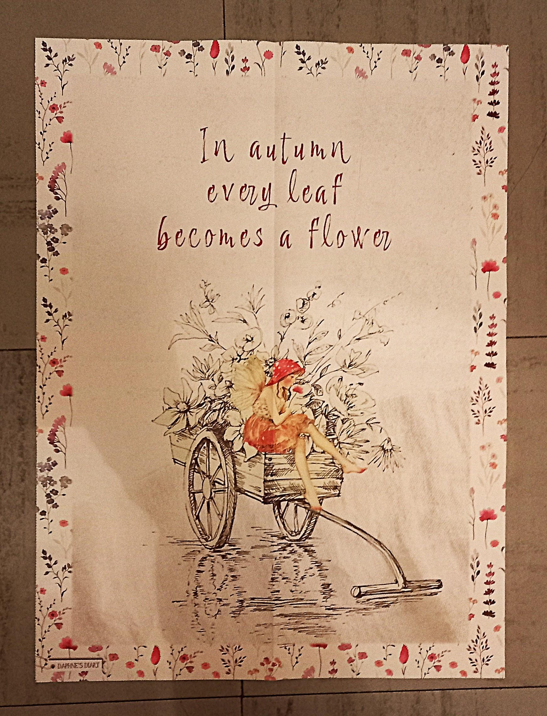troc de troc poster "in autumn, every leaf becomes a flower". image 0