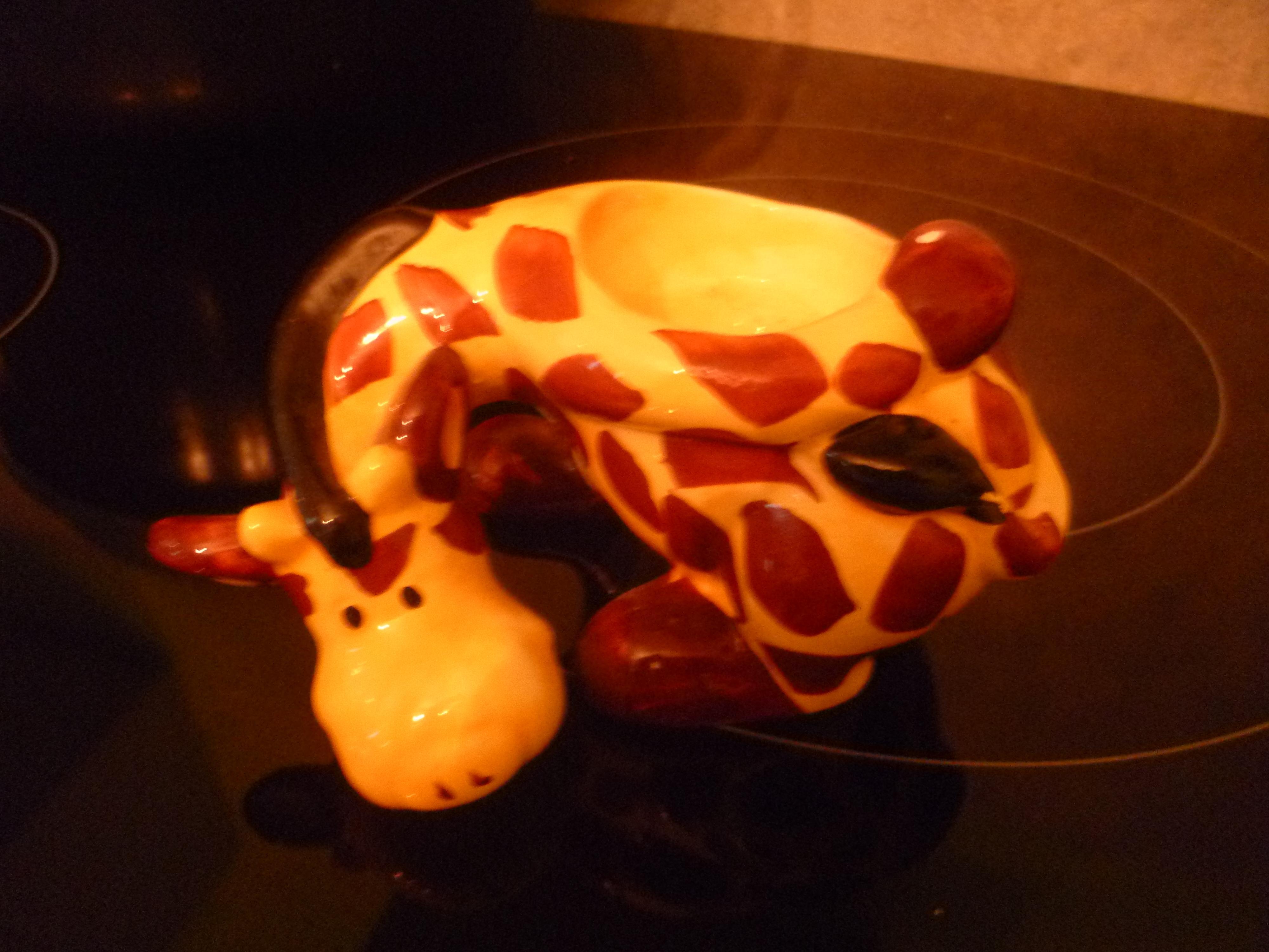 troc de troc porte-bougie chauffe plat - girafe image 0