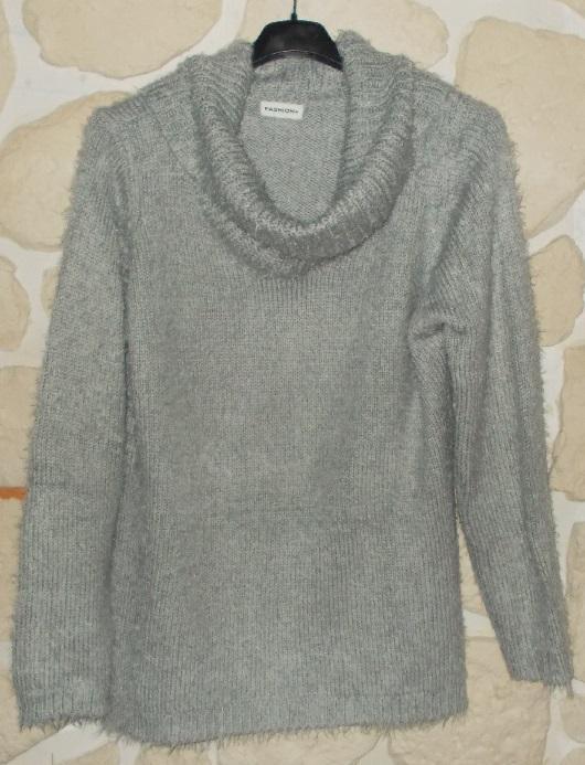 troc de troc pull chaud gris/bleu t.46 image 0