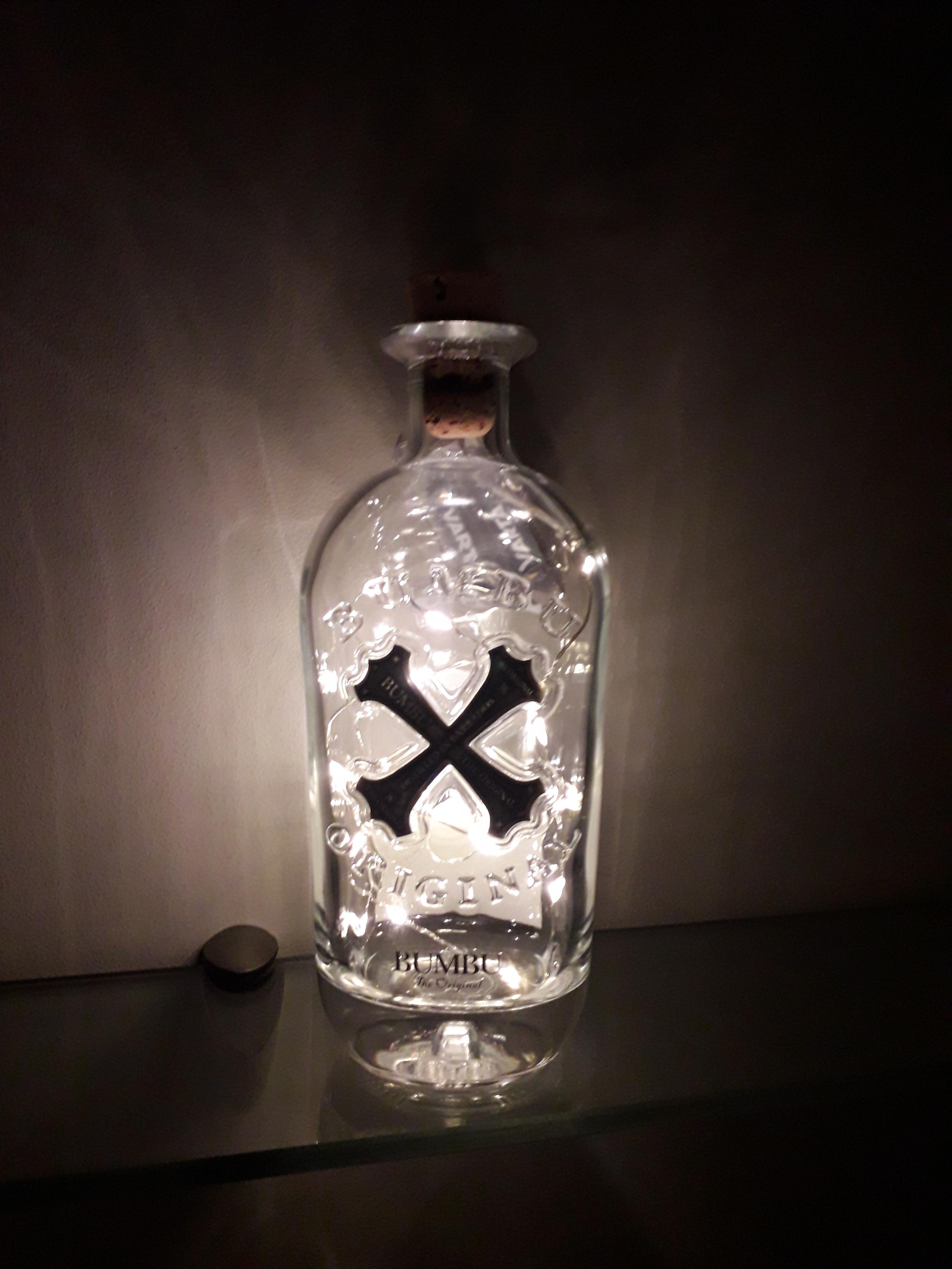 troc de troc veilleuse artisanale — bouteille de rhum bumbu image 0