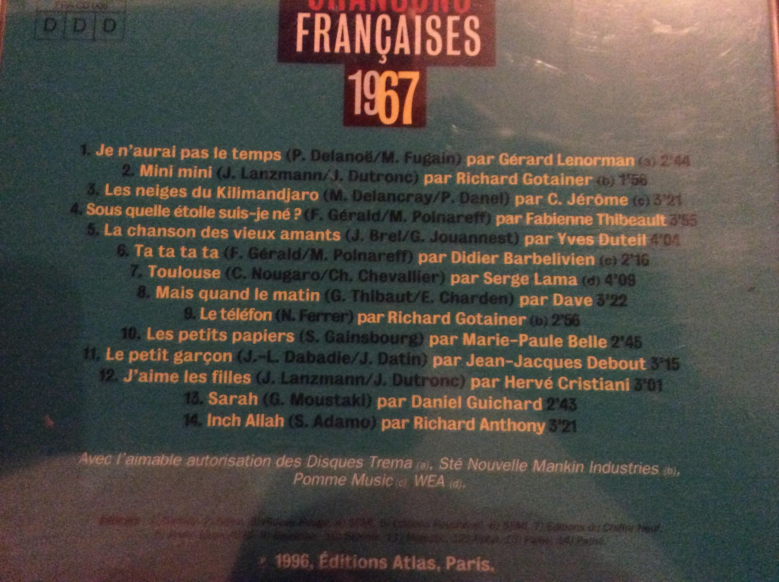 troc de troc 1967 les plus belles chansons françaises éditions atlas image 1