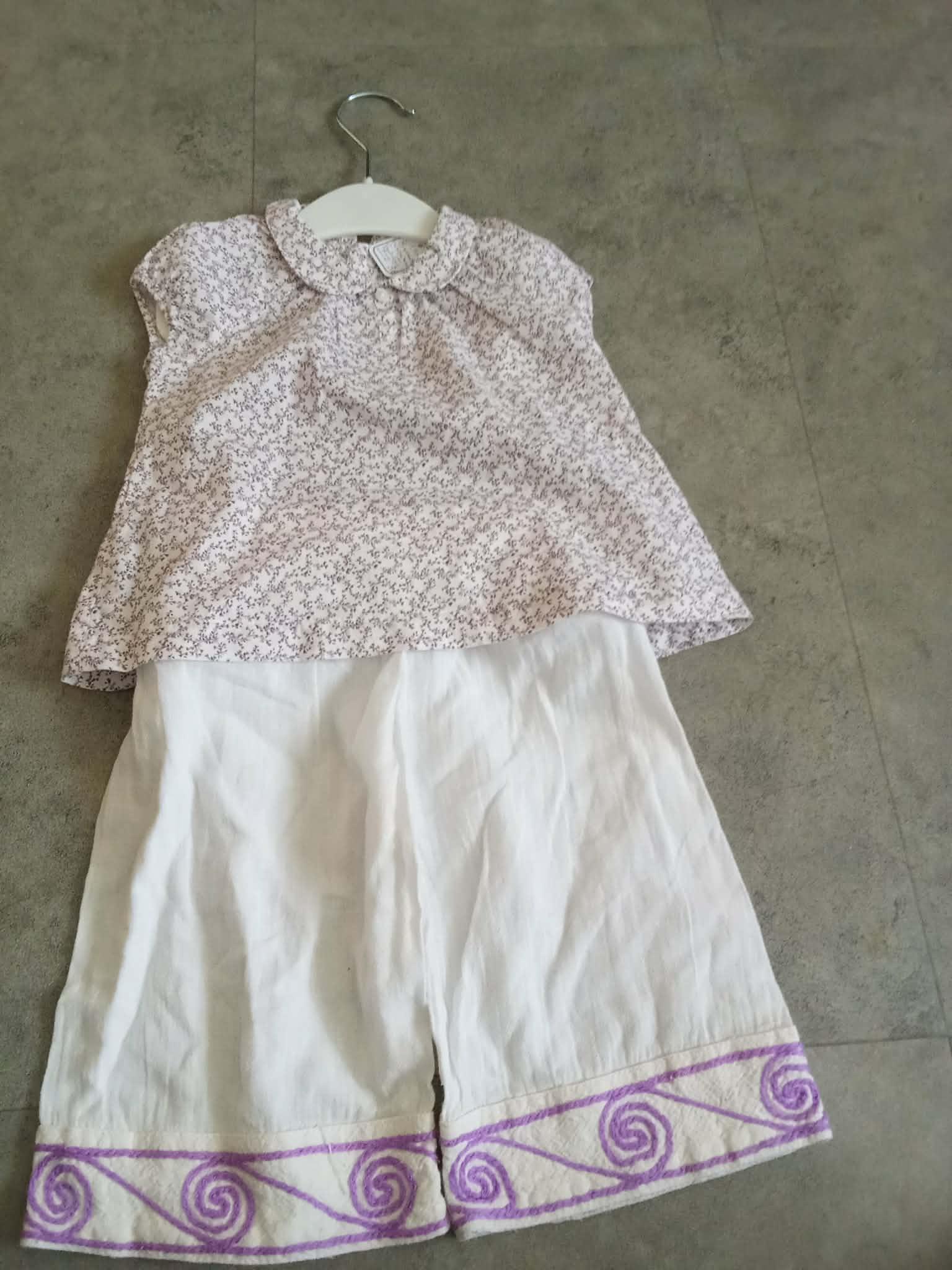 troc de troc ensembleété fille mauve et blanc image 0