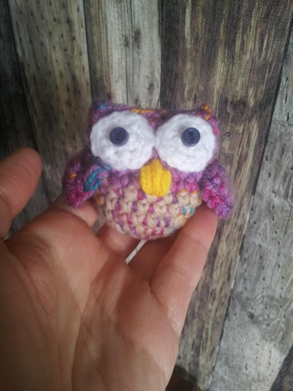 troc de troc mini hibou au crochet fait main #3 image 0