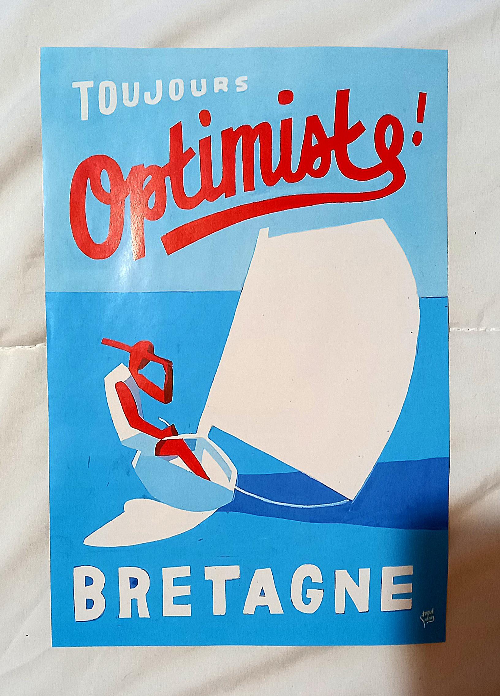 troc de troc affiche "toujours optimiste - bretagne". image 0