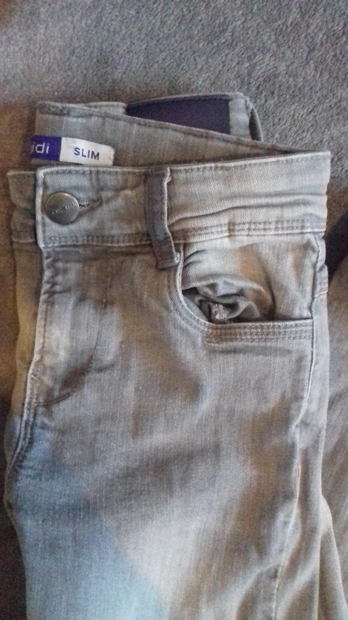 troc de troc jeans gris slim okaidi  garcon 9 ans image 0