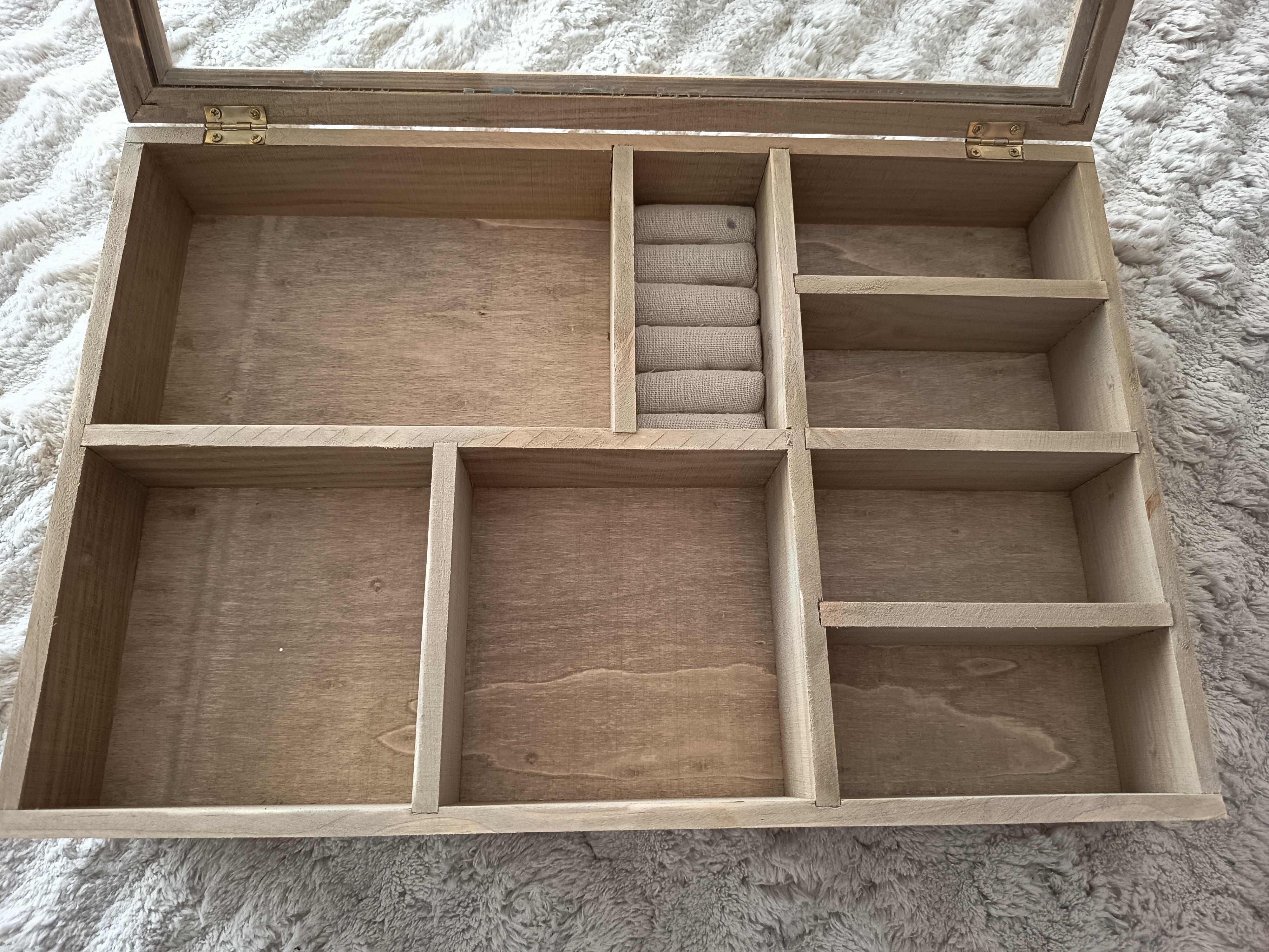 troc de troc grande boîte à bijoux en bois image 1
