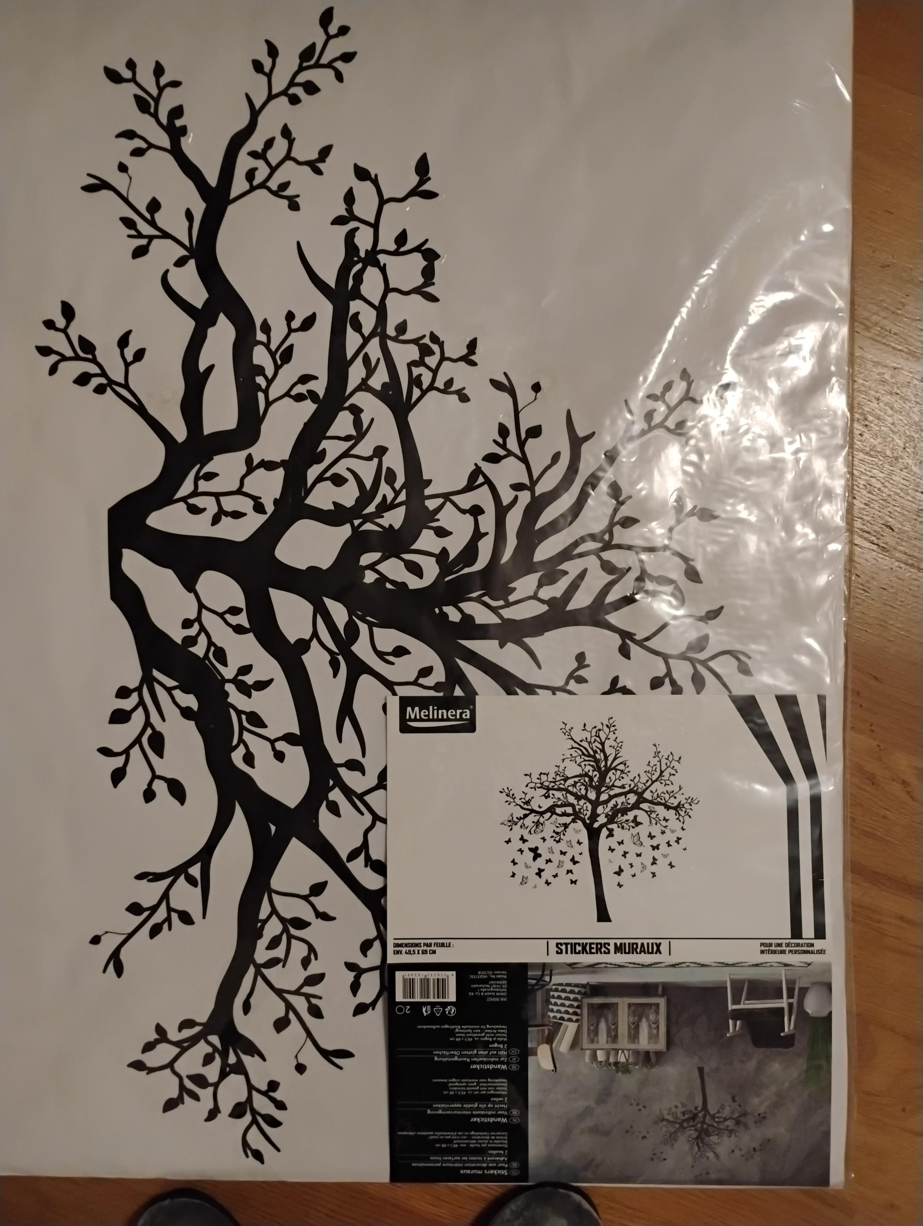 troc de troc sticker mural arbre et papillons image 0