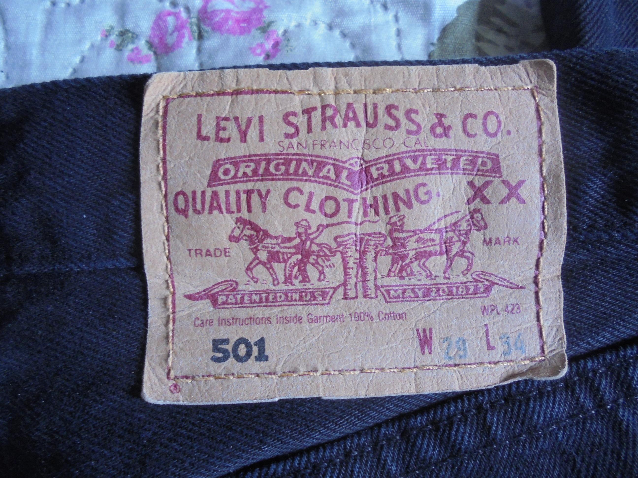 troc de troc jeans levis strauss 501 taille w 29 l 34 image 1
