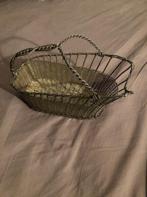 troc de troc (réservé) panier à bouteille en métal argenté image 0
