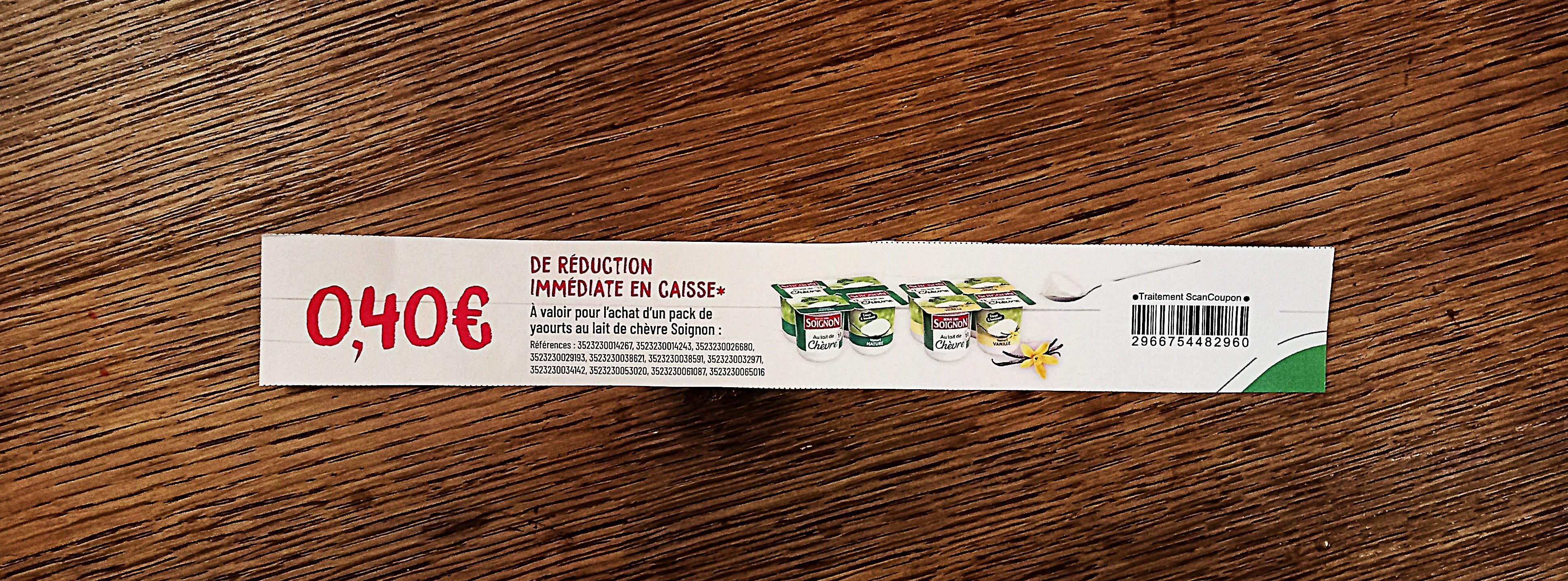 troc de troc bon de réduction yaourts soignon. image 0
