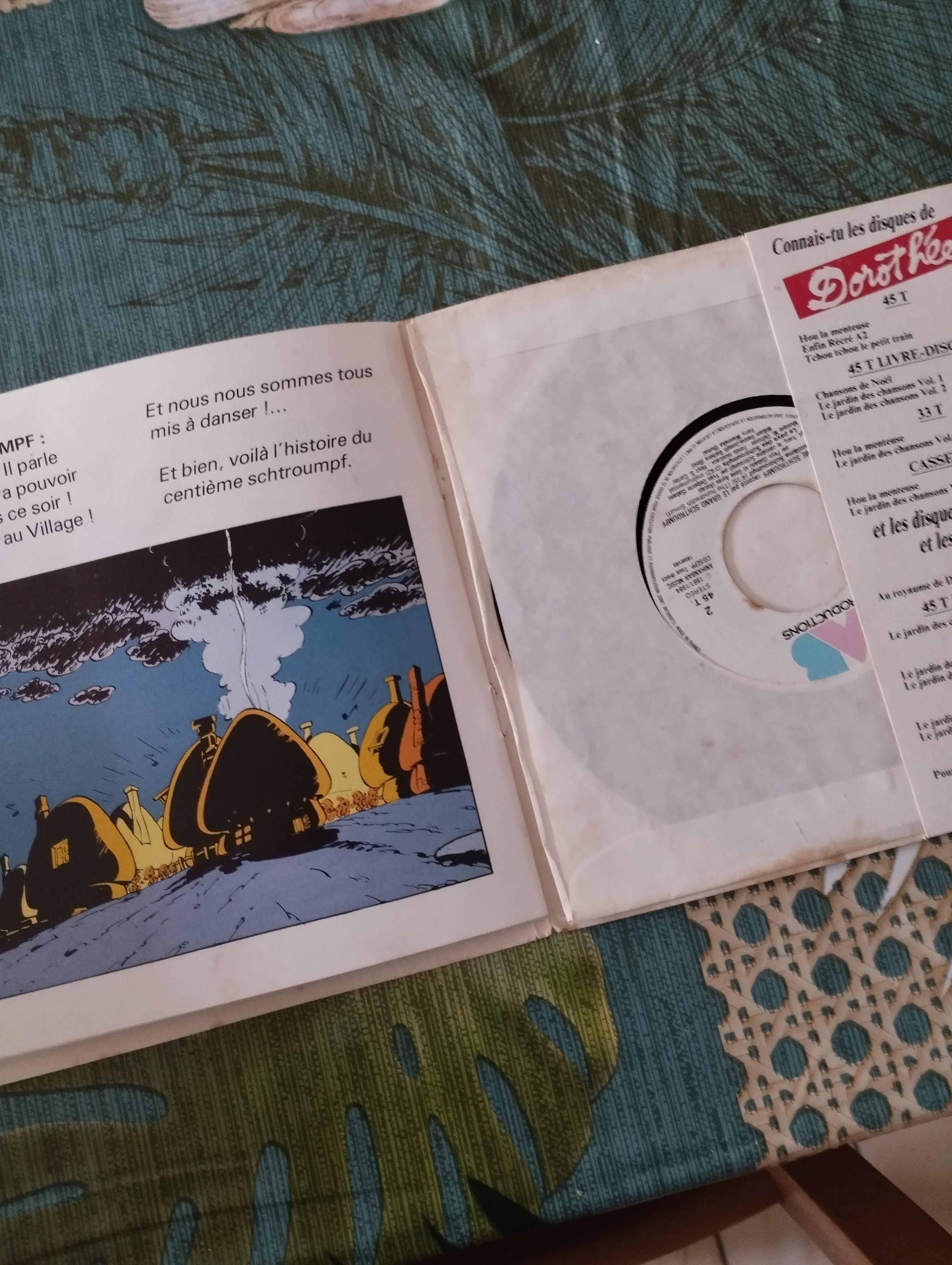 troc de troc disque livre vinyle 45t - dorothée - le centième schtroumpf image 1
