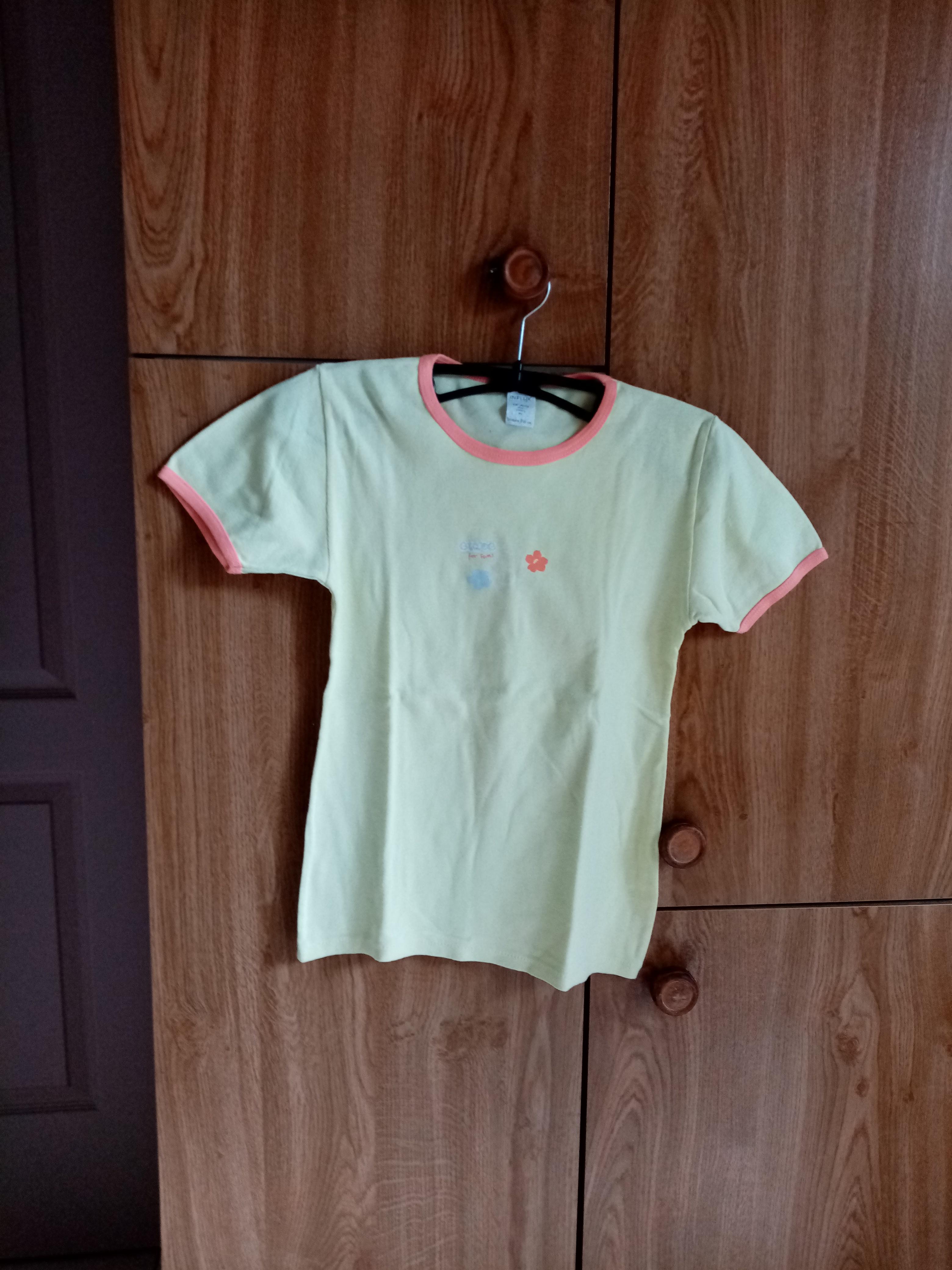 troc de troc tee-shirt jaune bordé orange  marque influx 14  ans 3  noisettes image 0