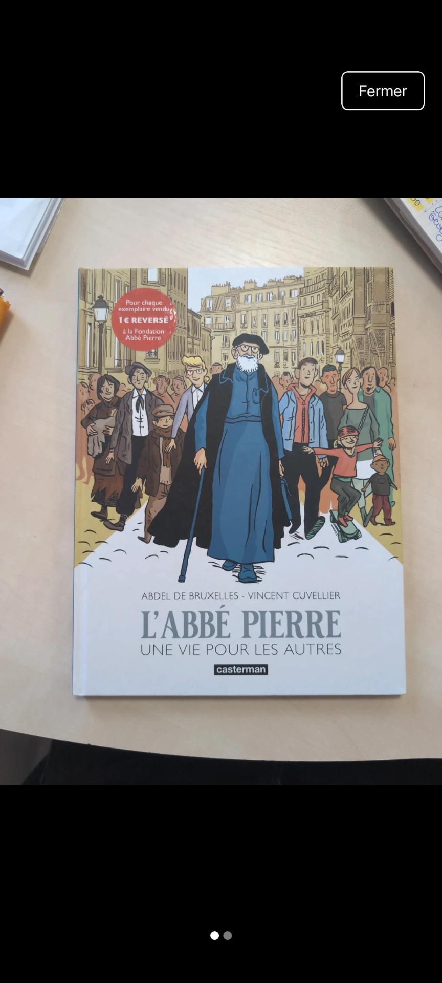 troc de troc bd graphique sur l'abbé pierre image 0