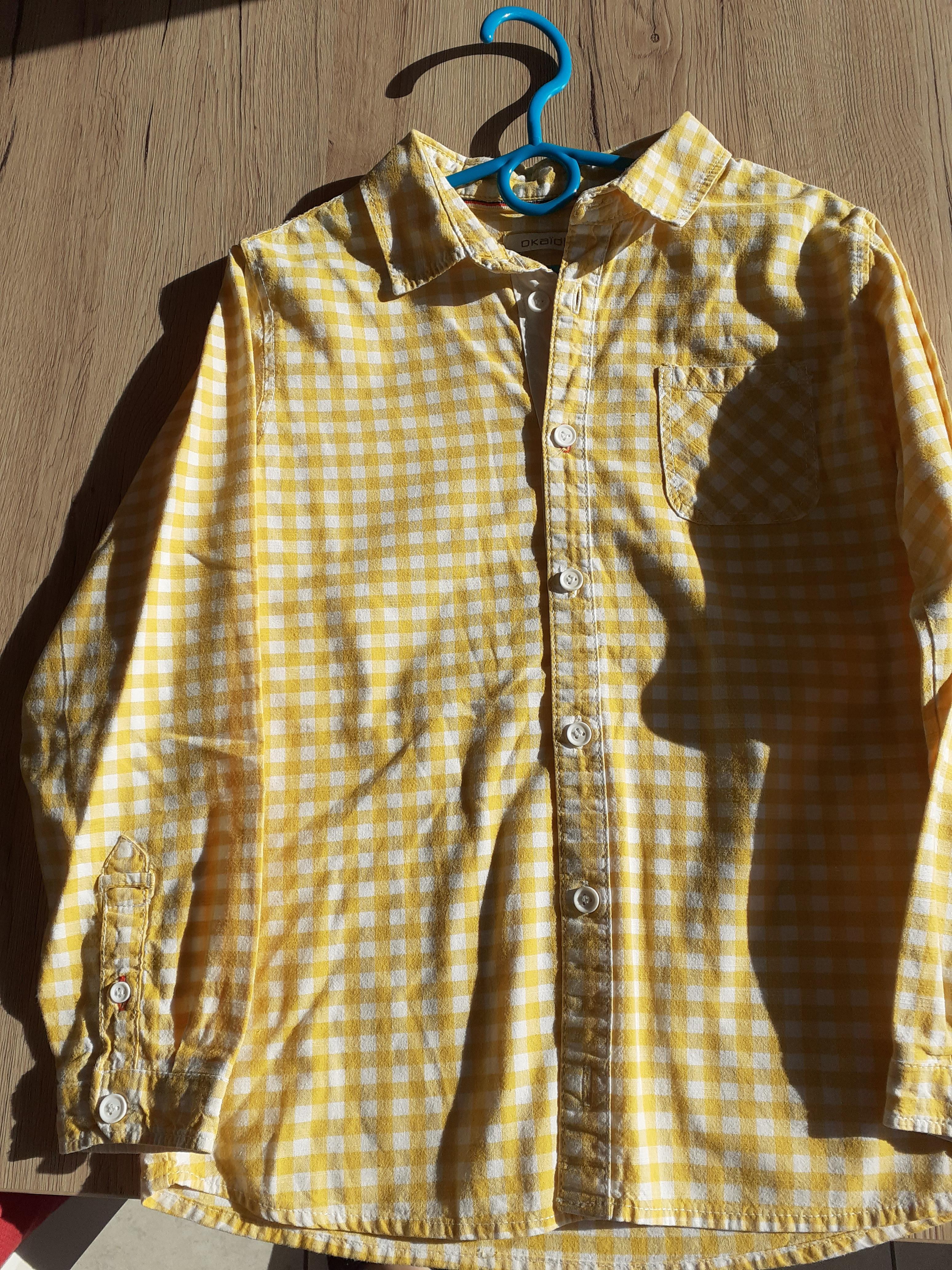 troc de troc chemise jaune/blanche à carreaux 8 ans image 2