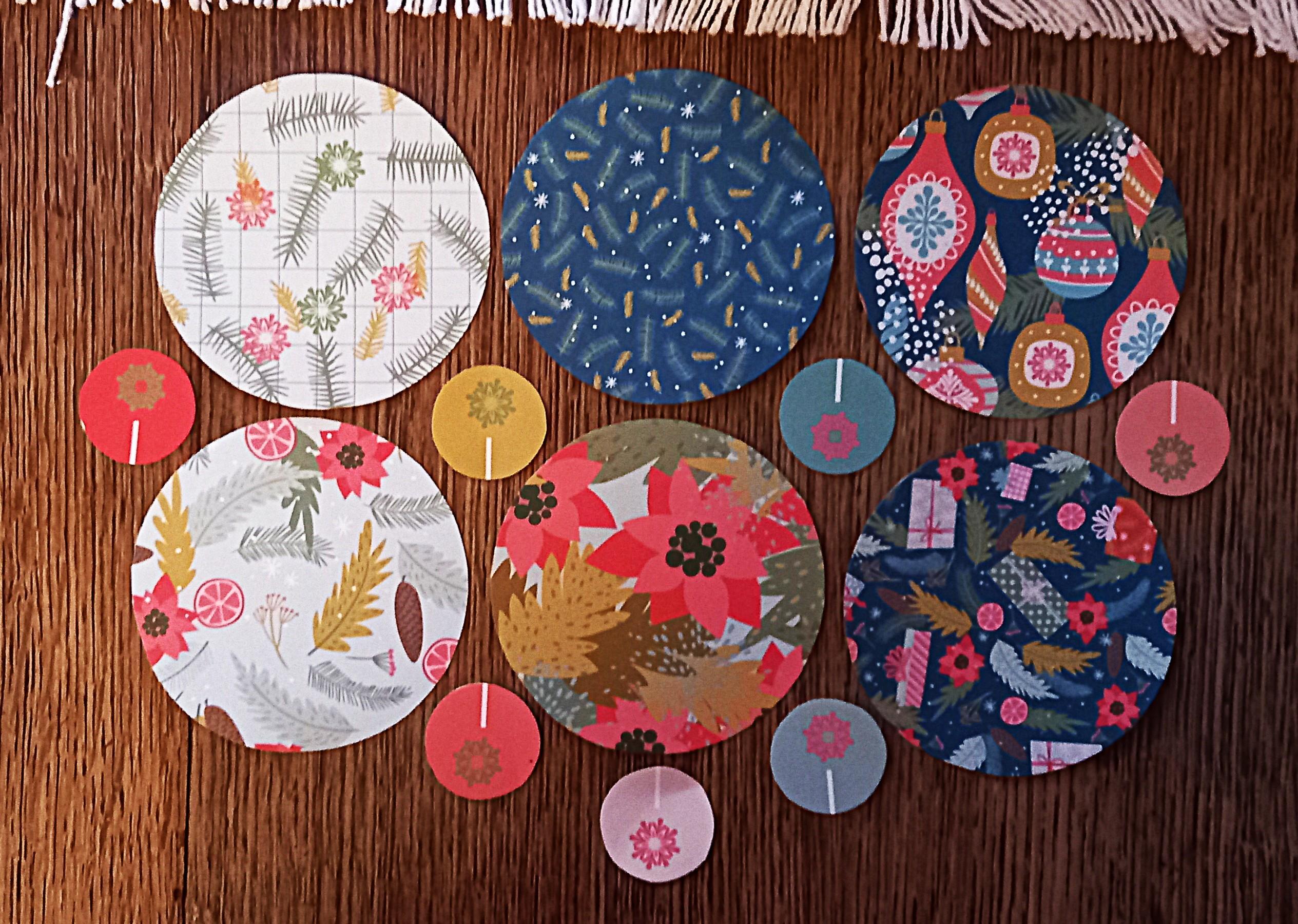 troc de troc etiquettes rondes de noël. image 0