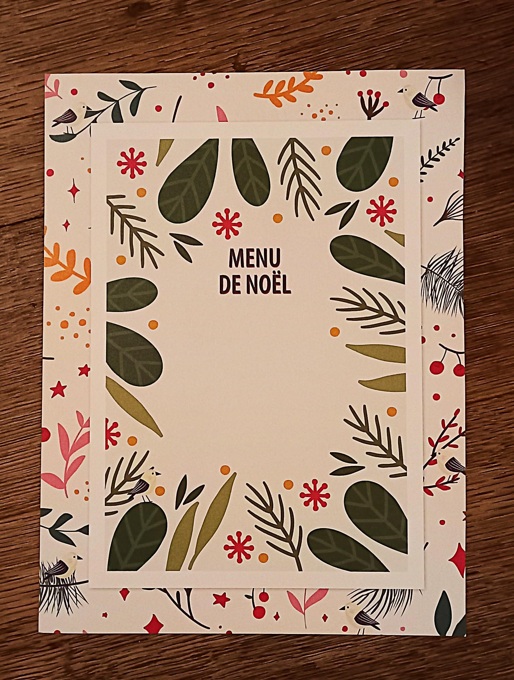 troc de troc "menu de noël" recto/verso. image 1