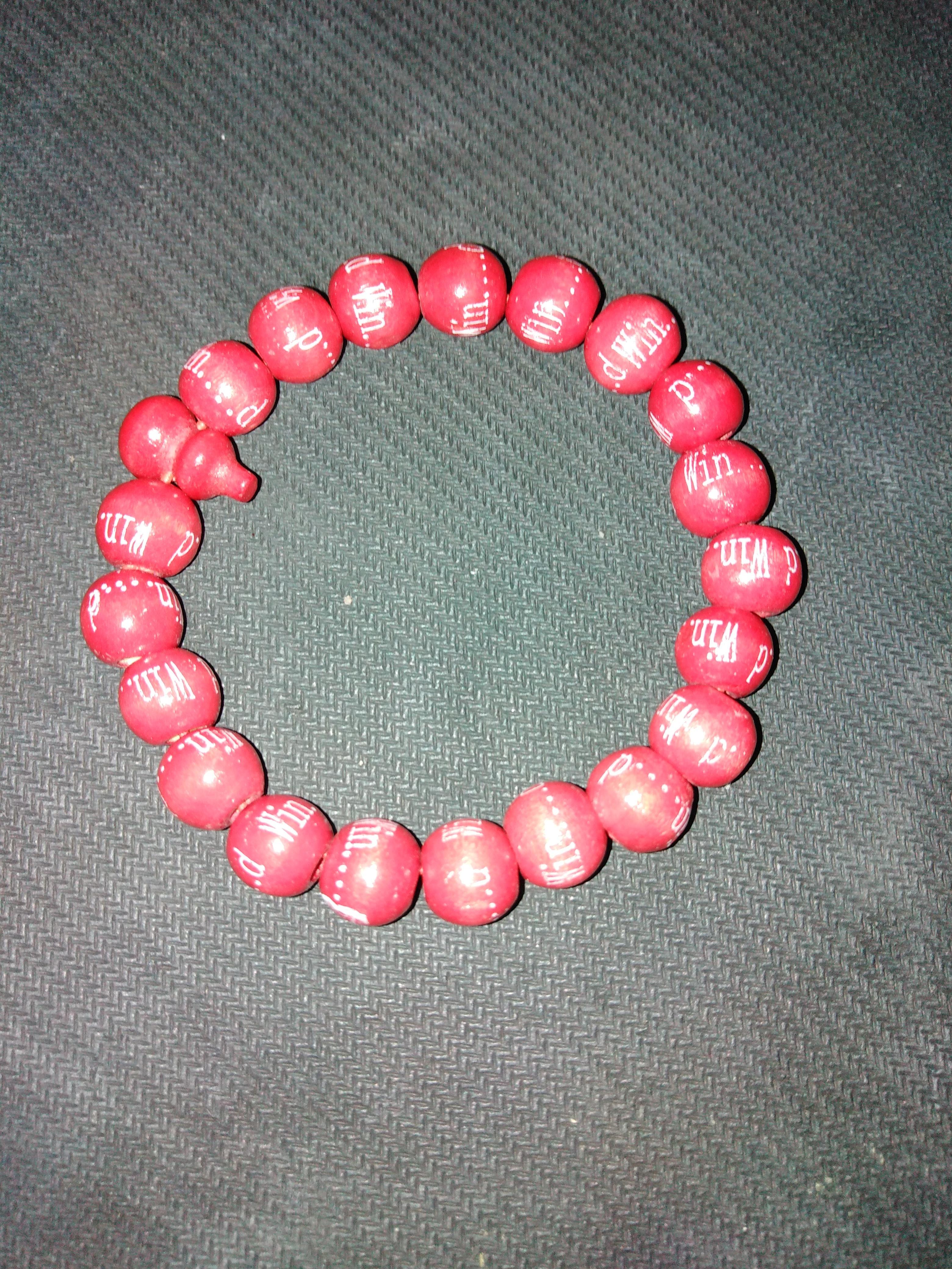 troc de troc bracelet de prière boudhiste en bois rouge neuf image 0