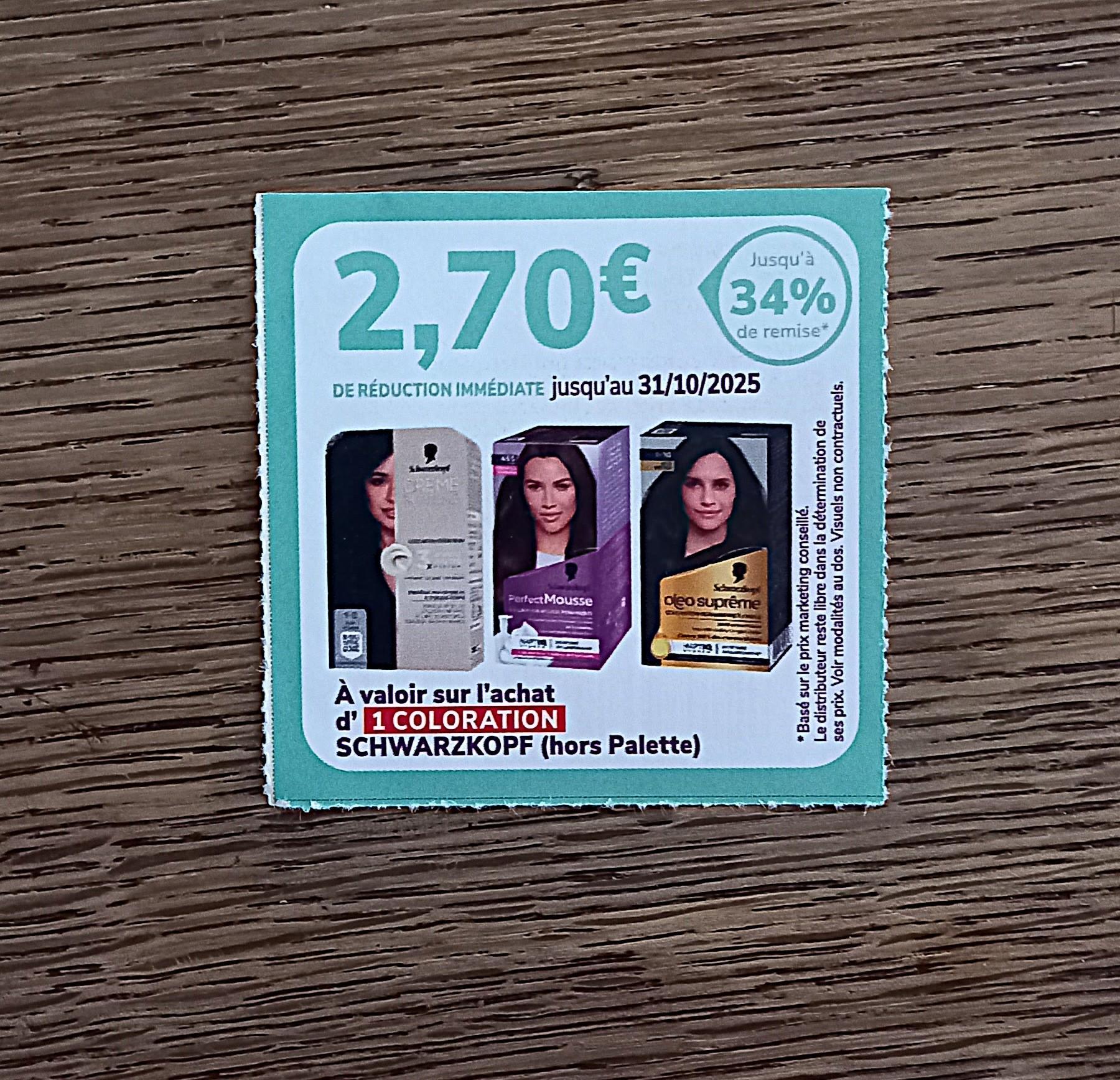 troc de troc bon de réduction schwarzkopf. image 0