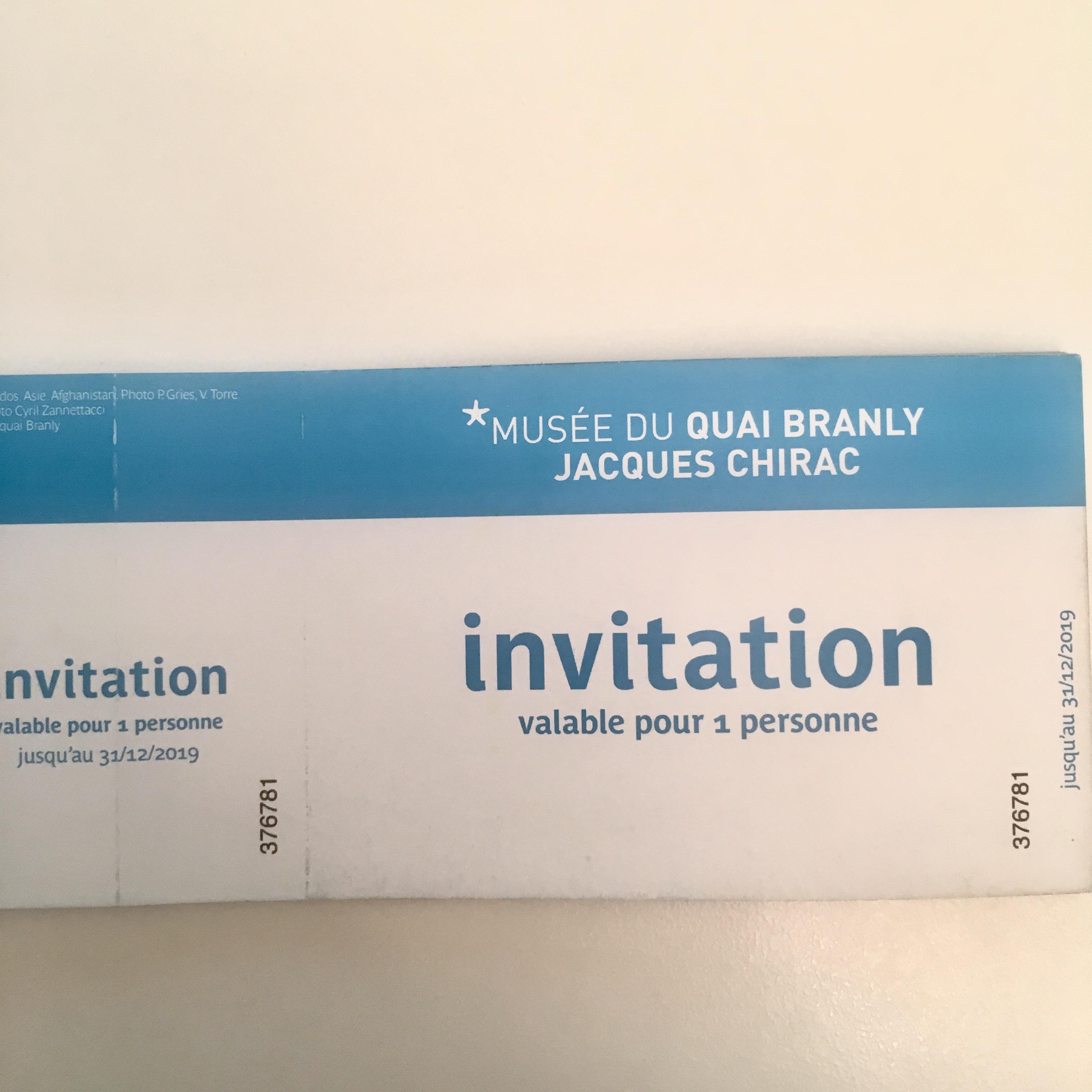 troc de troc *epuisés* billets pour le musée du quai branly image 1