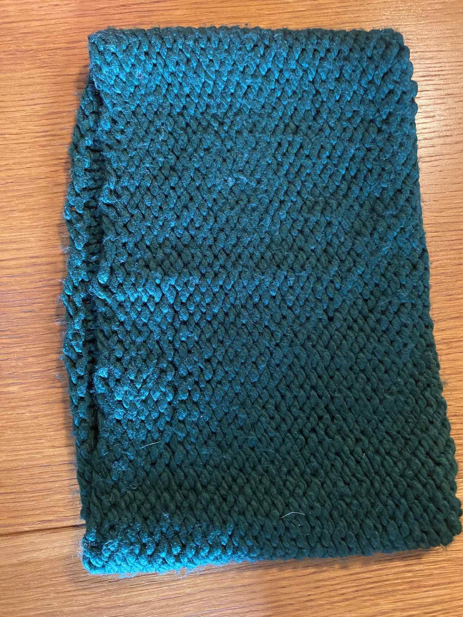 troc de troc echarpe laine grosse maille verte image 1