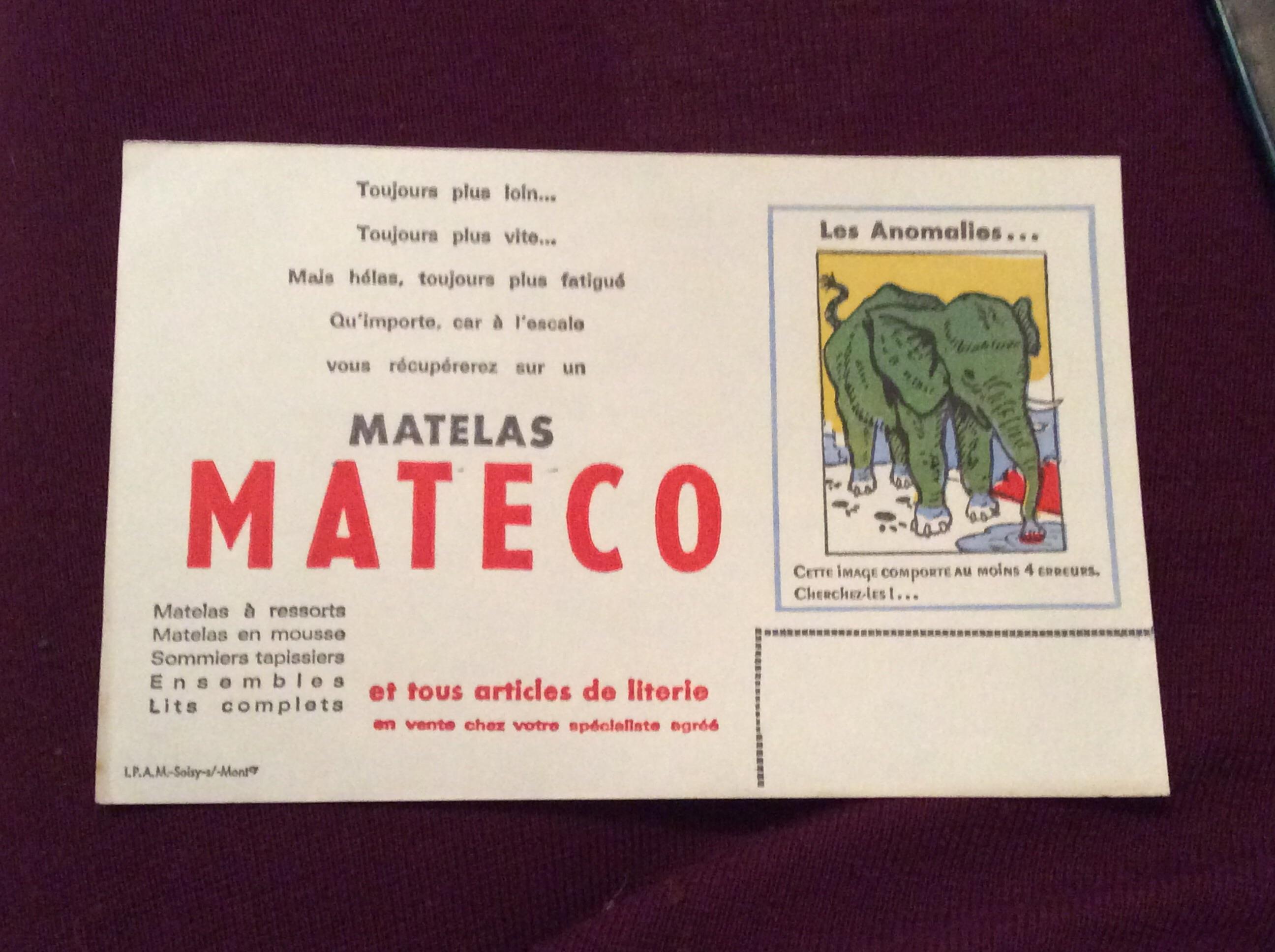 troc de troc réserve gribouilette buvard mateco années 60 bon état éléphant image 0
