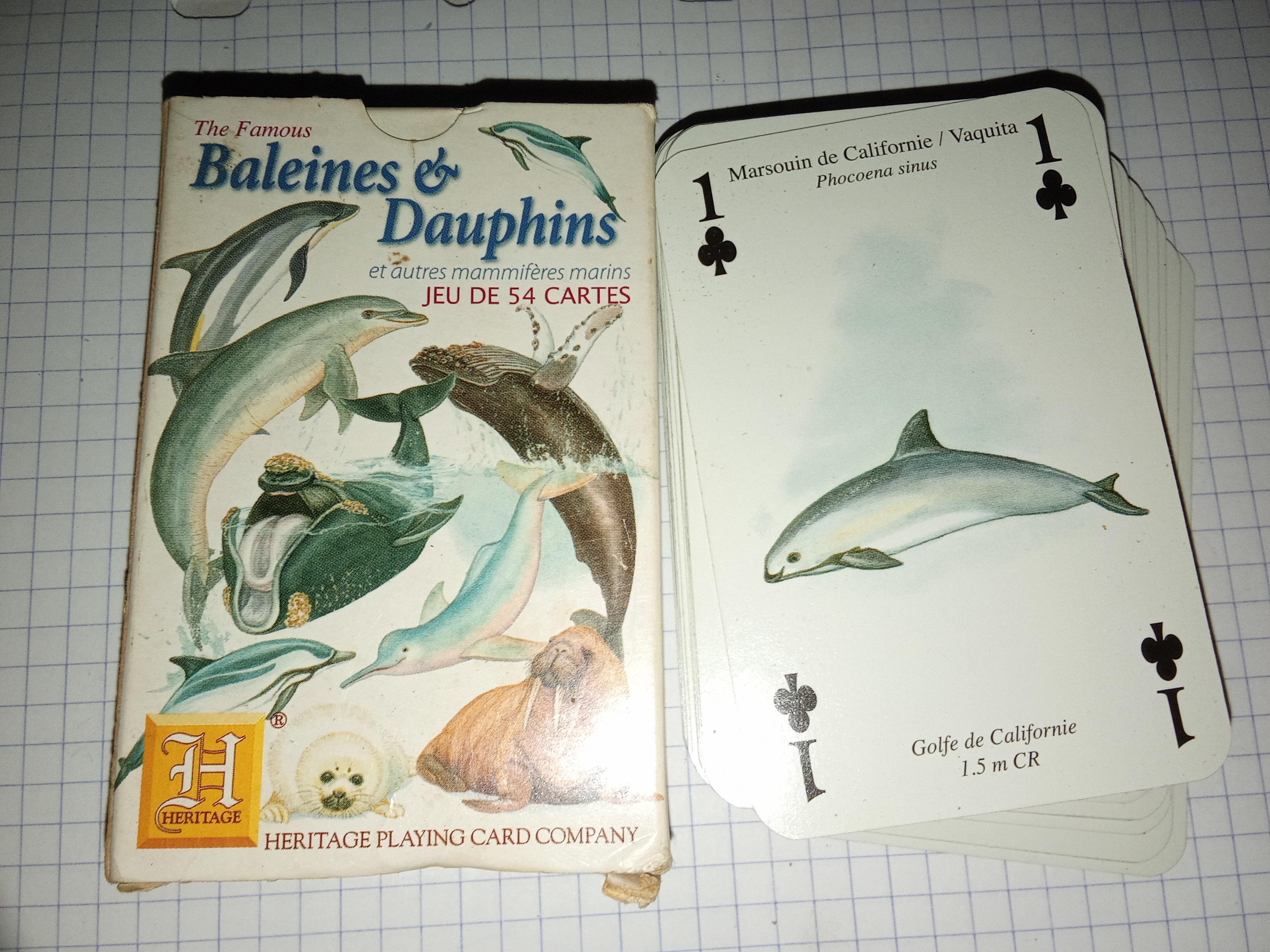 troc de troc jeu 54 cartes baleines et dauphins complet image 0