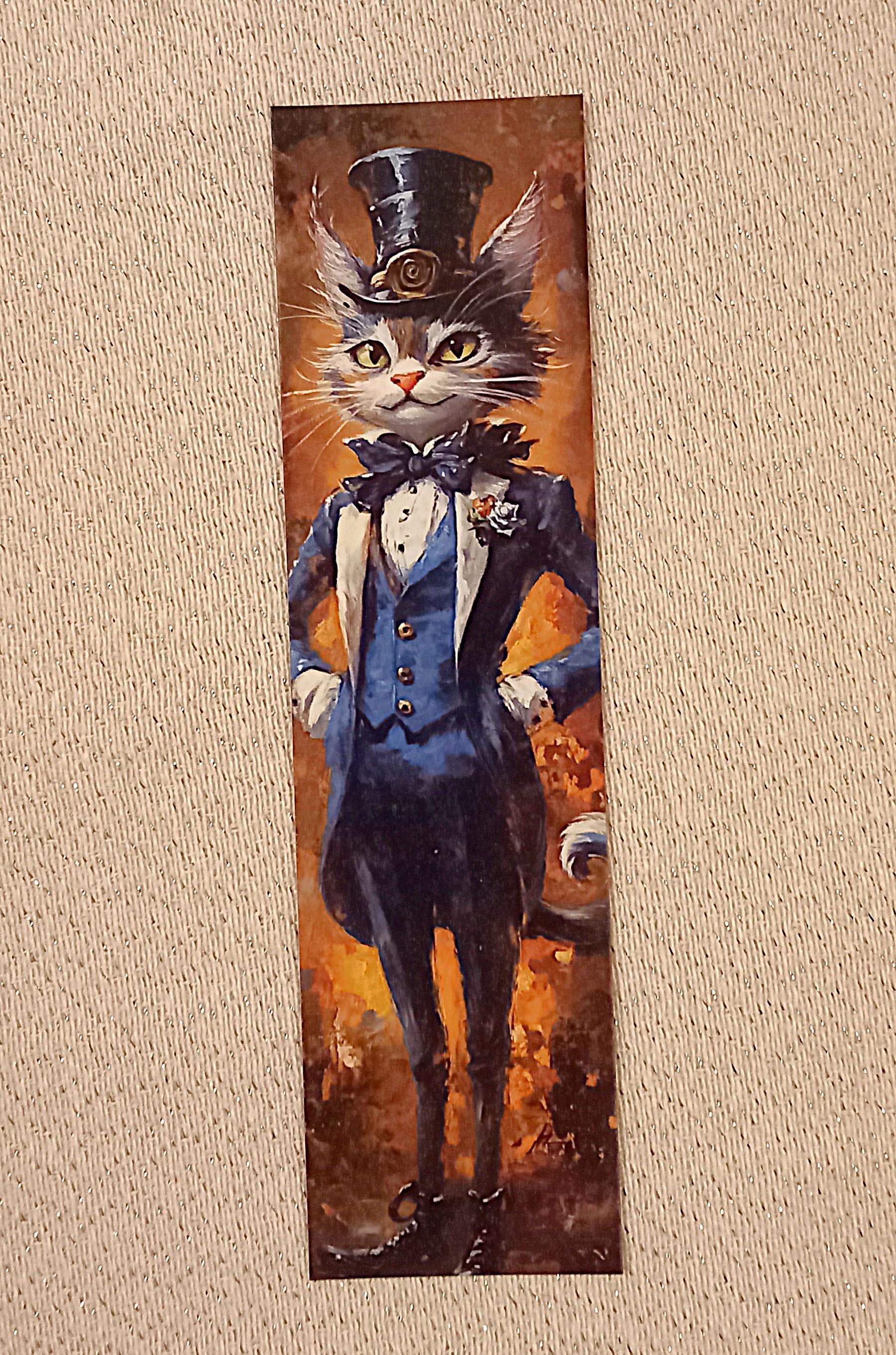 troc de troc marque-page "chat chic". image 0