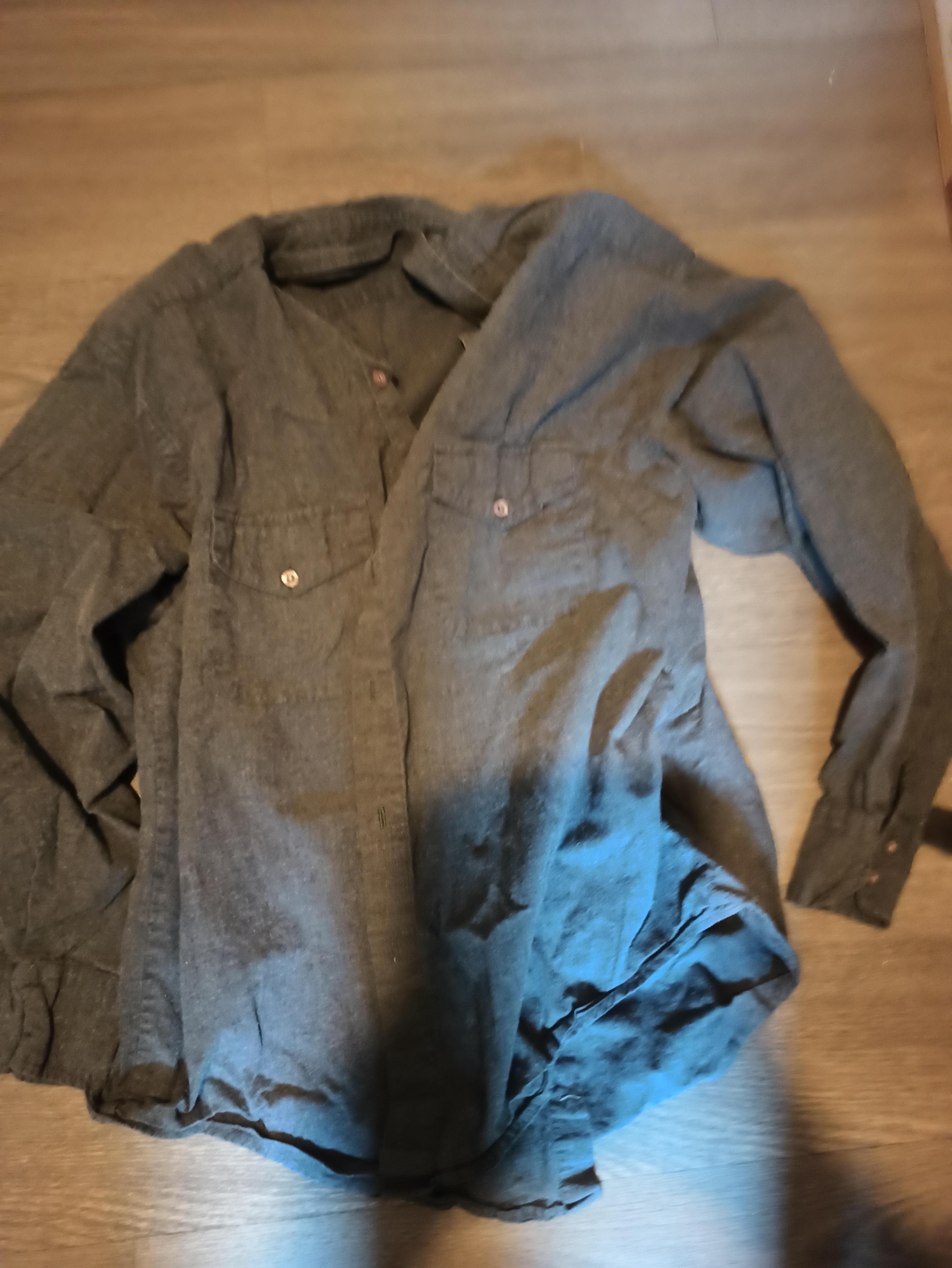 troc de troc chemise grise 100 % coton taille xl à repasser très bon état image 0