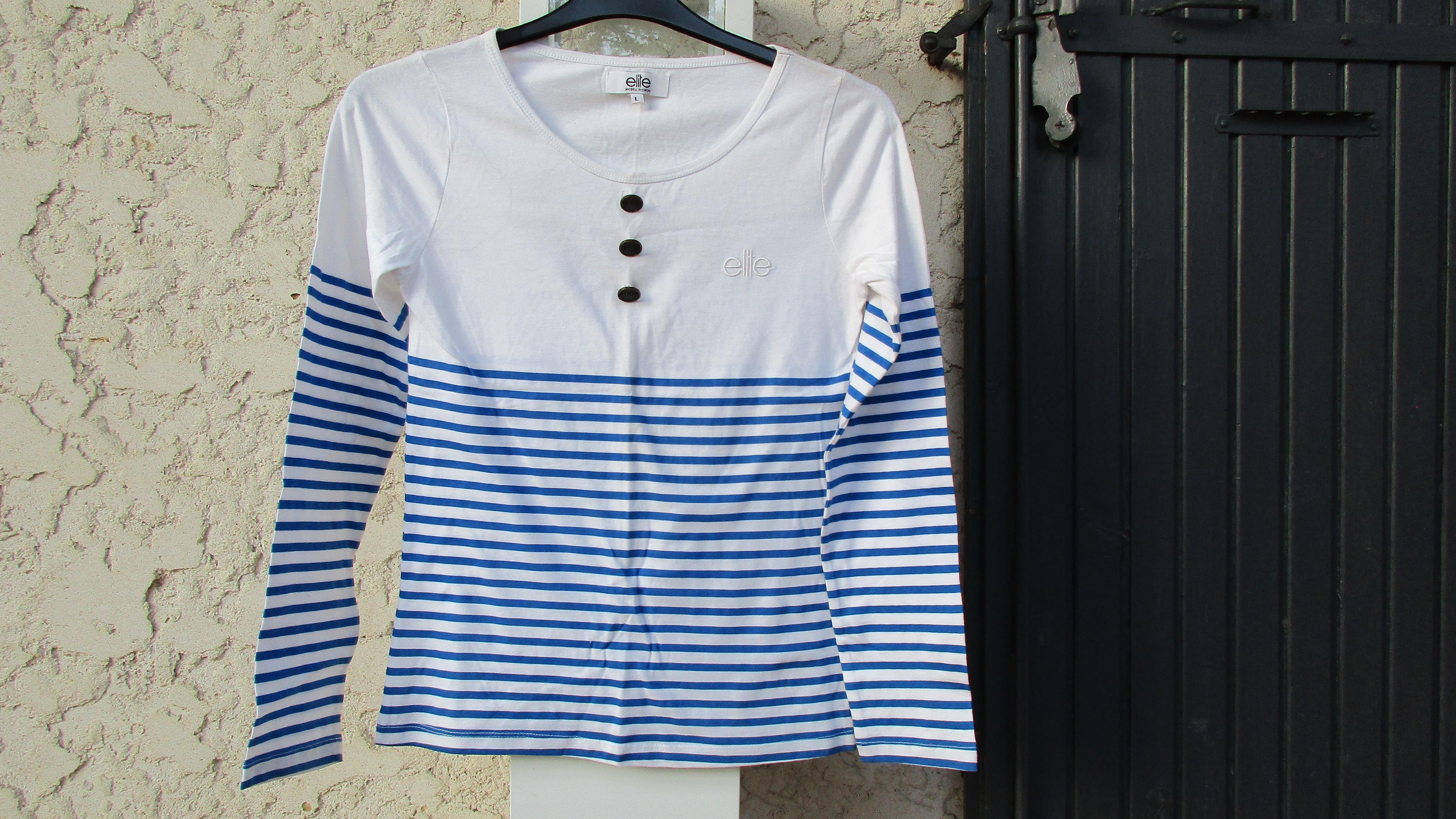 troc de troc tee shirt élite,motif en strass au dos t m image 0