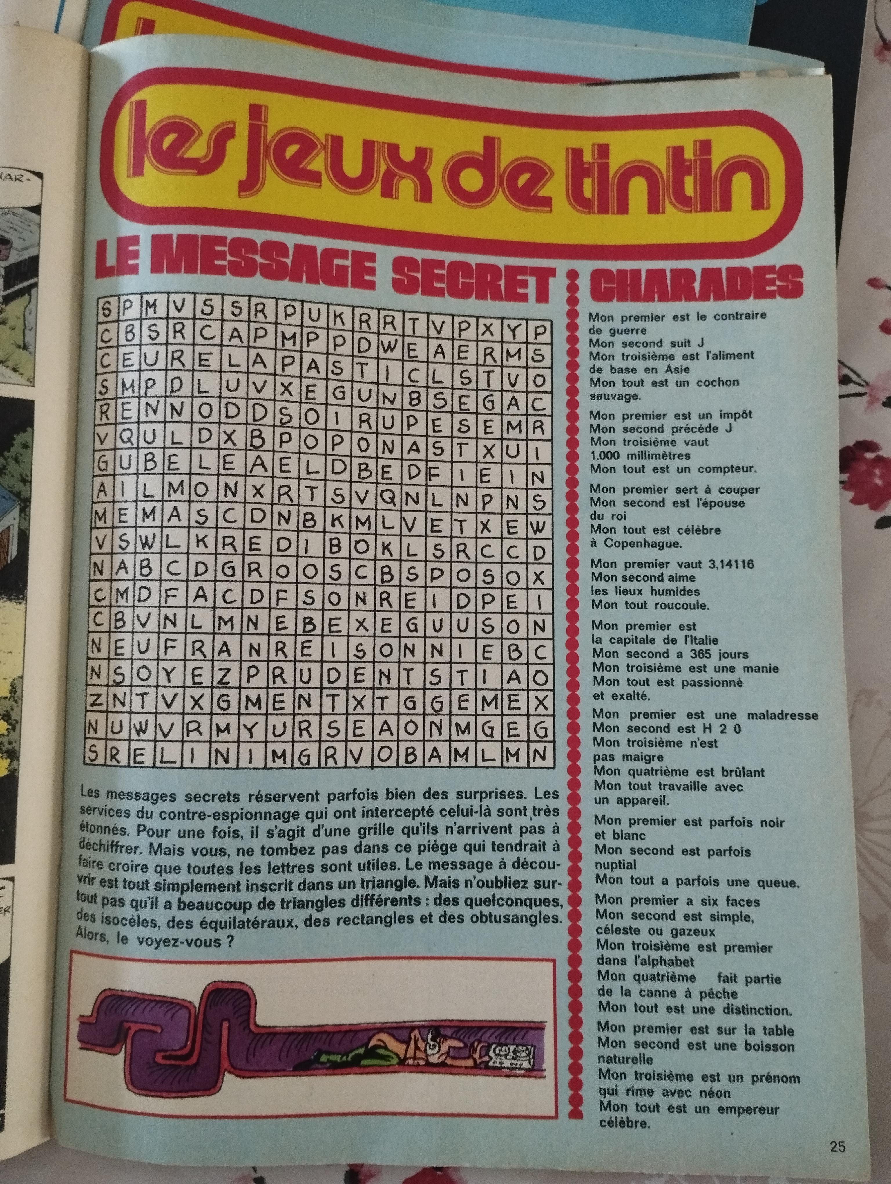 troc de troc n° 1367 les jeux de tintin + le petit journal de tintin 1975 image 0